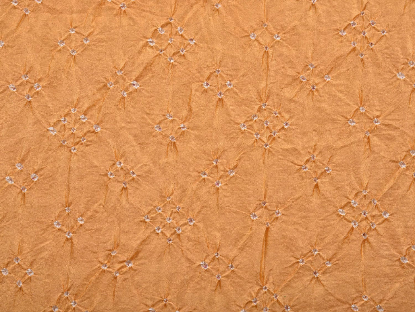 Orange Bandhani Silk Handloom Stole with Mango Design ds2904
