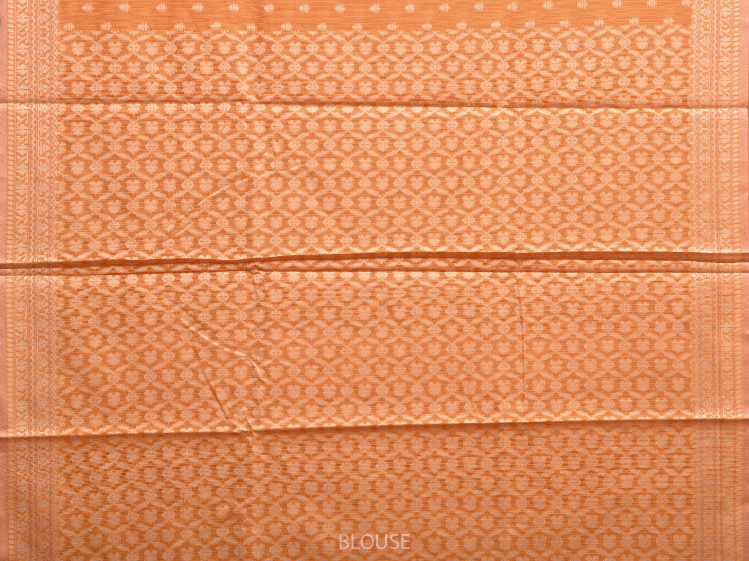 Orange Dhakai Jamdani Cotton Viscose Saree with Border and Pallu Design dj0077