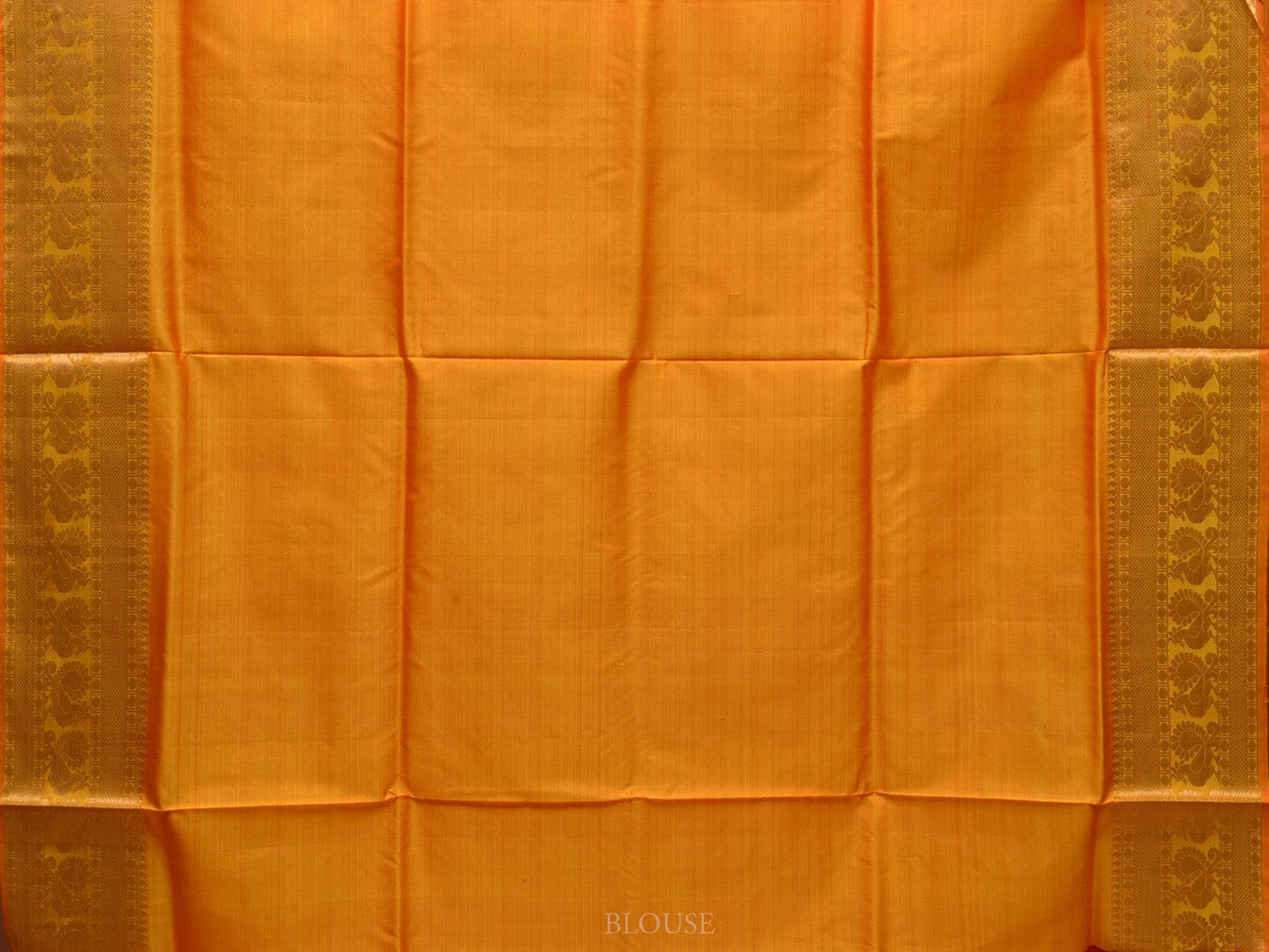 Orange Kanchipuram Silk Handloom Saree with Border Design Design k0520