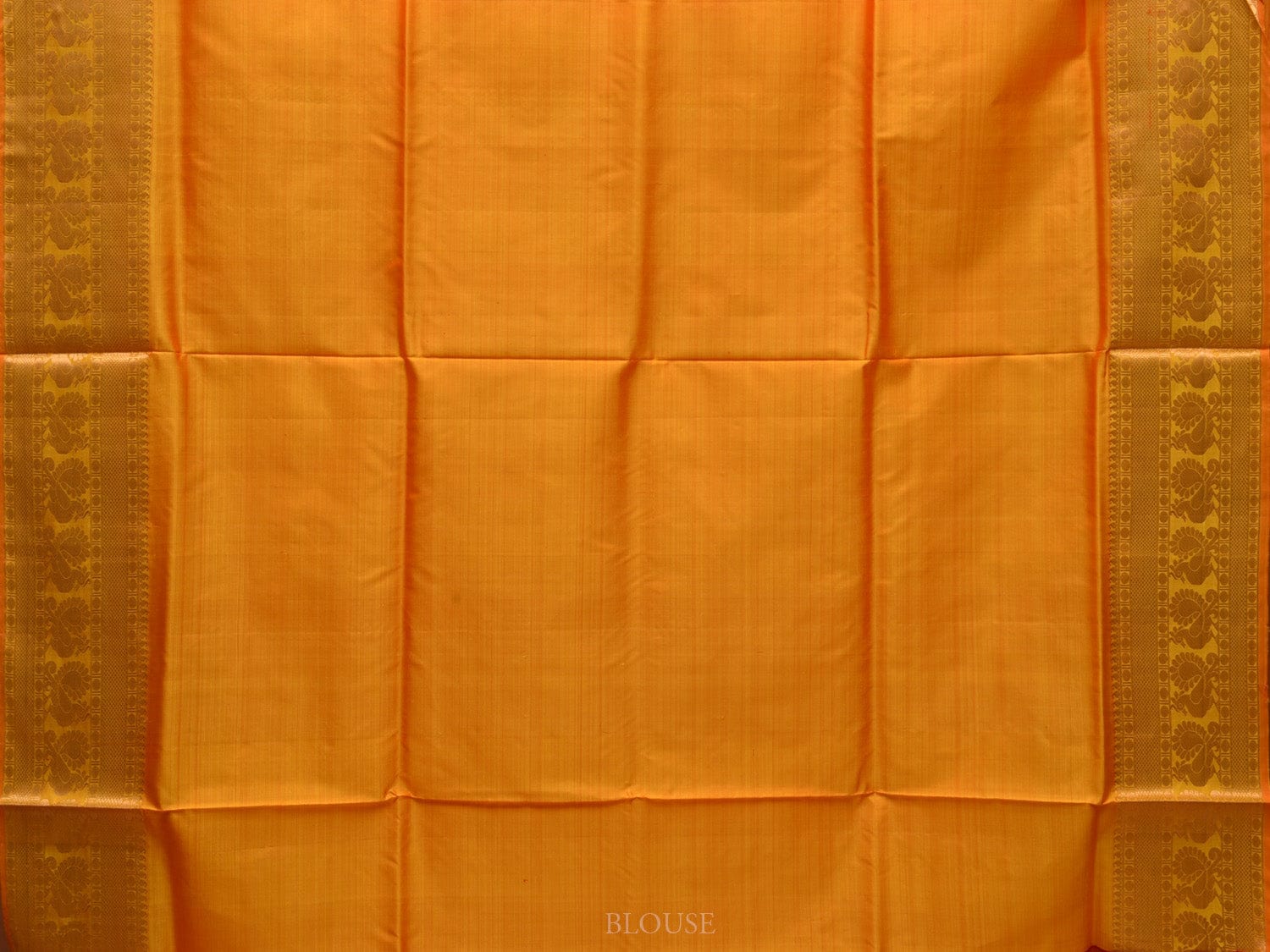 Orange Kanchipuram Silk Handloom Saree with Border Design Design k0520