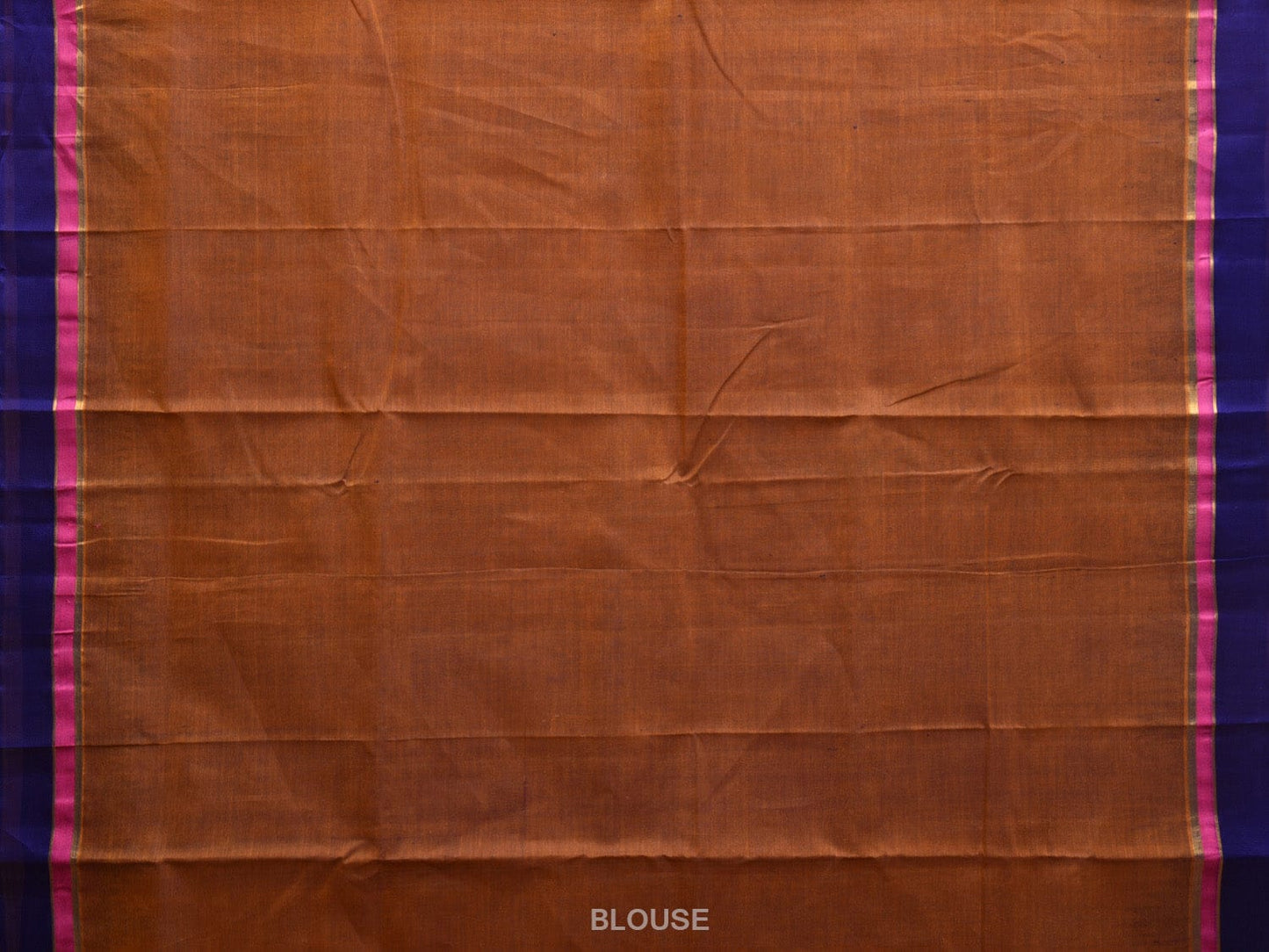 Orange Khadi Cotton Handloom Saree with Temple Border Design kh0674