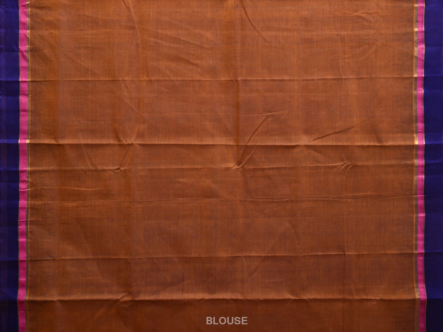 Orange Khadi Cotton Handloom Saree with Temple Border Design kh0674