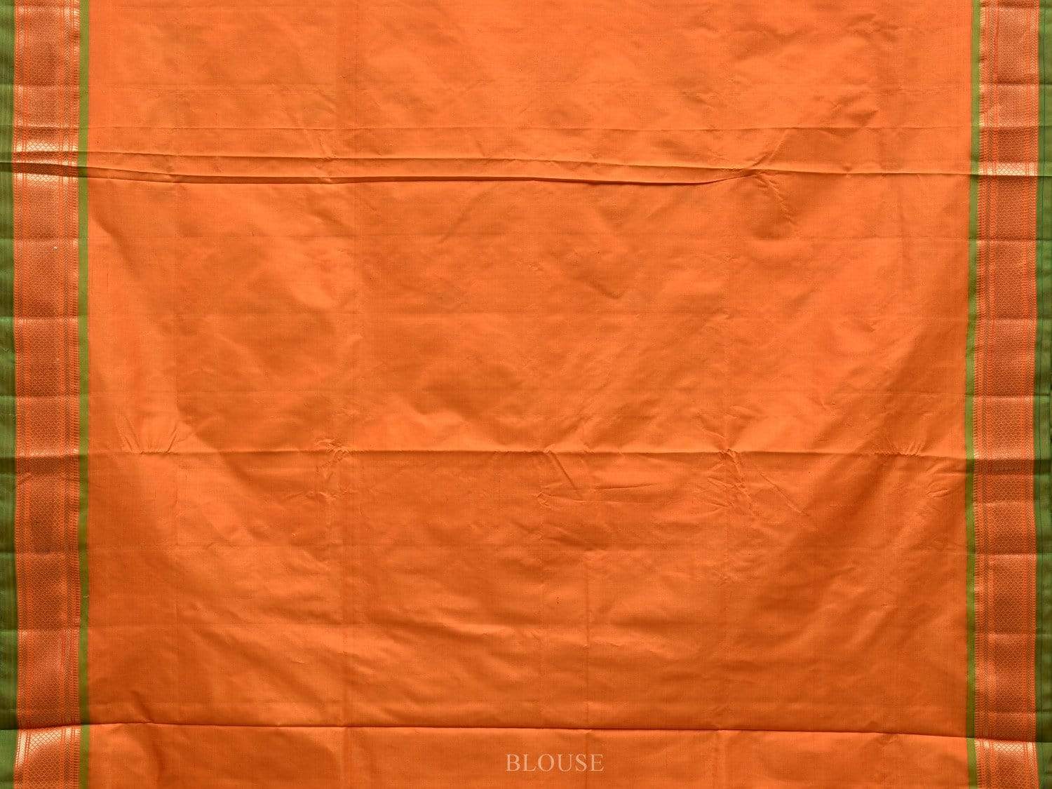 Orange Paithani Silk Handloom Saree with Double Pallu Design p0374