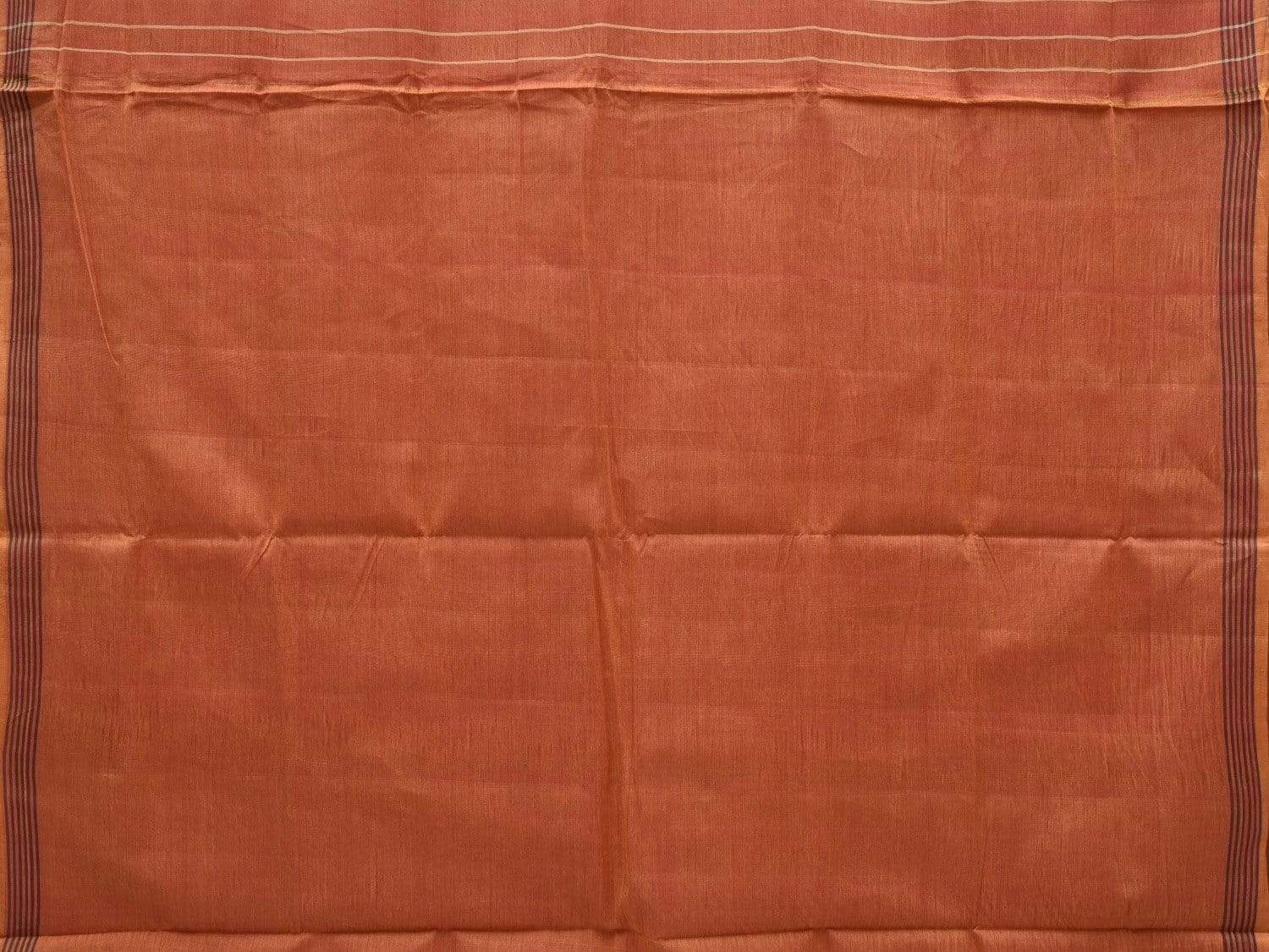 Orange Pochampally Ikat Cotton Handloom Saree with All Over Body Design i0643