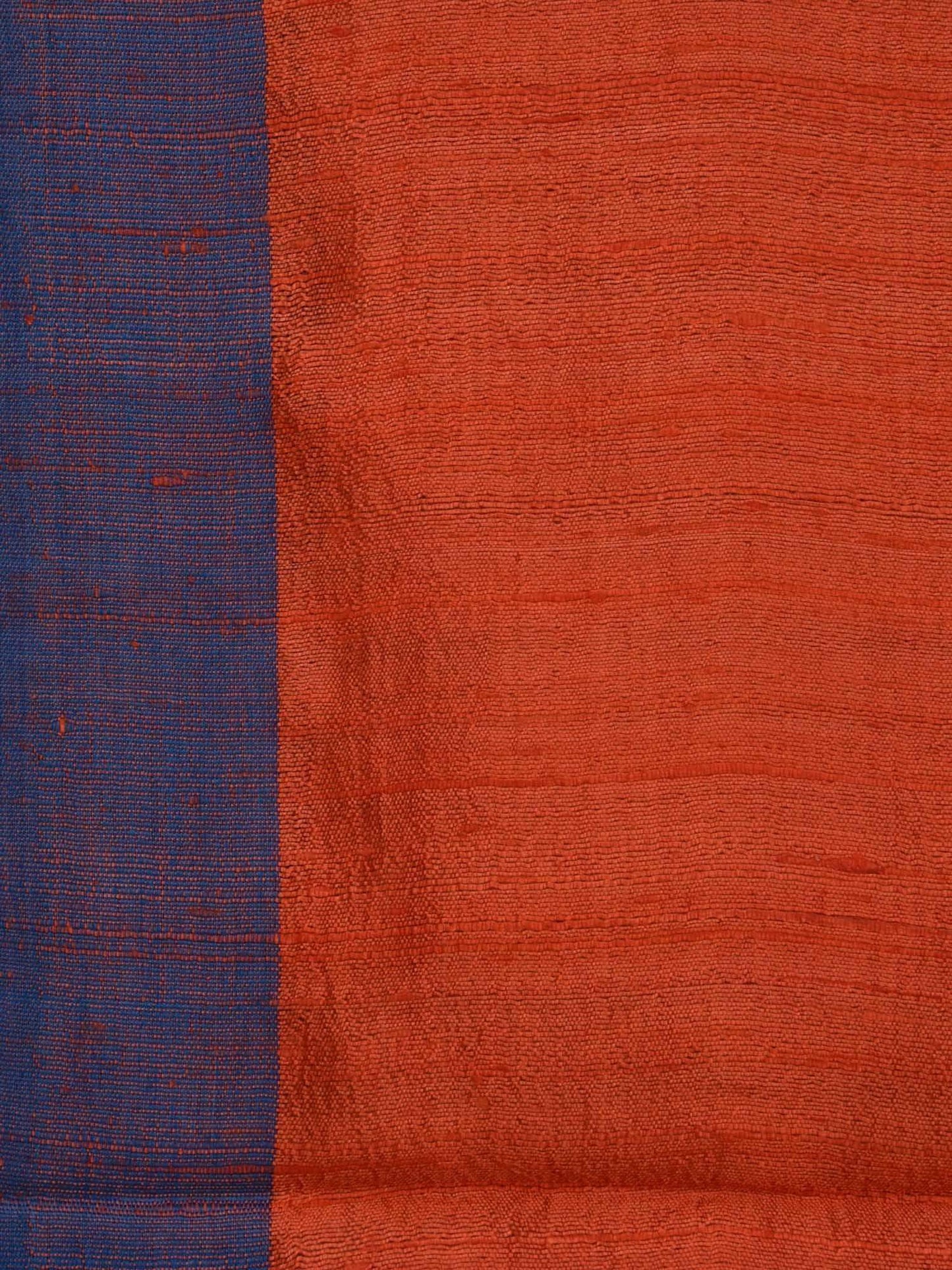 Orange Tussar Handloom Saree with Geecha Pallu o0130