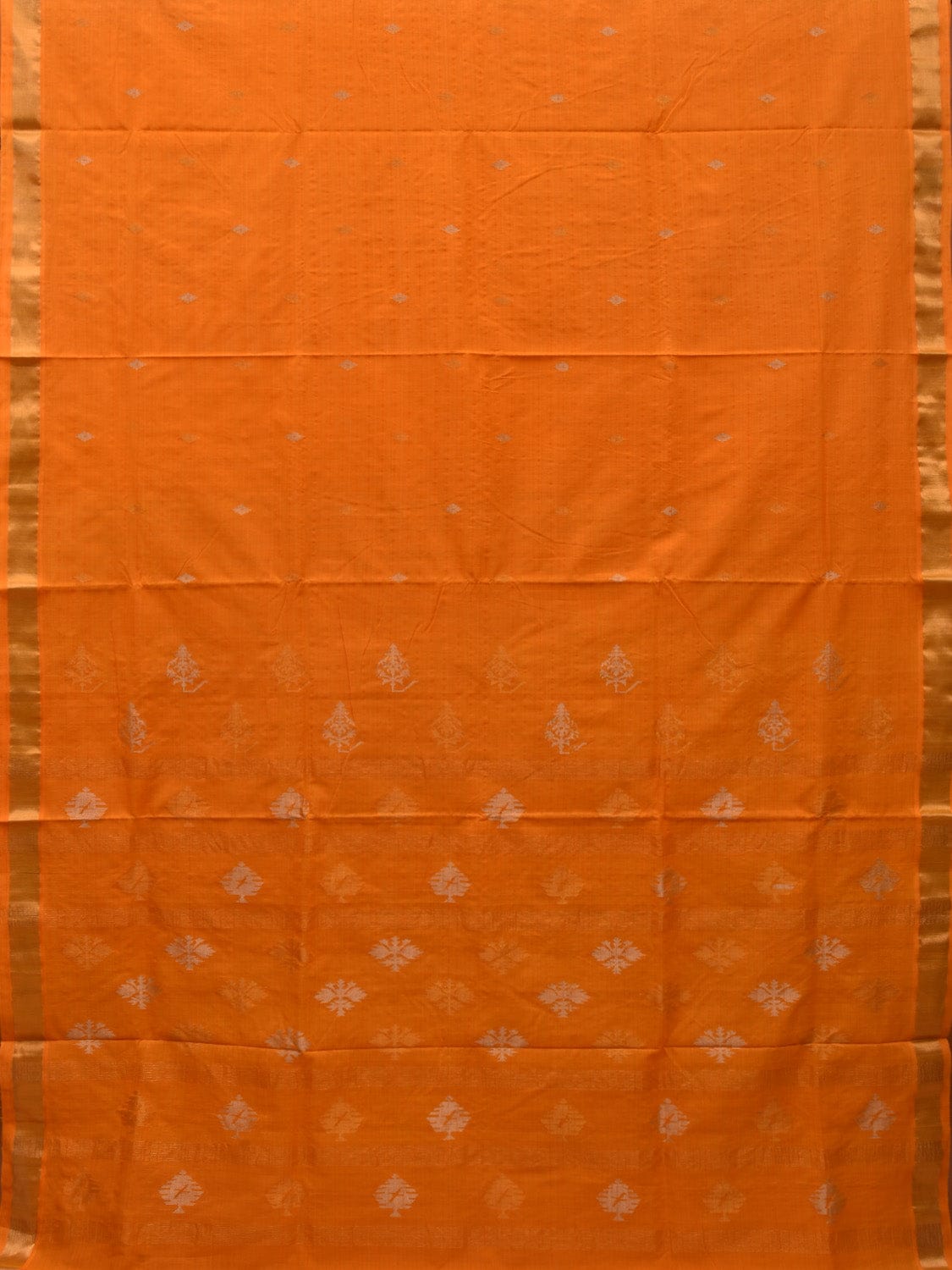 Orange Uppada Cotton Handloom Saree with Assorted Buta Pallu Design u1941