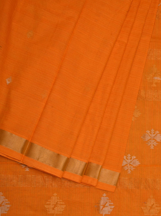 Orange Uppada Cotton Handloom Saree with Assorted Buta Pallu Design u1941