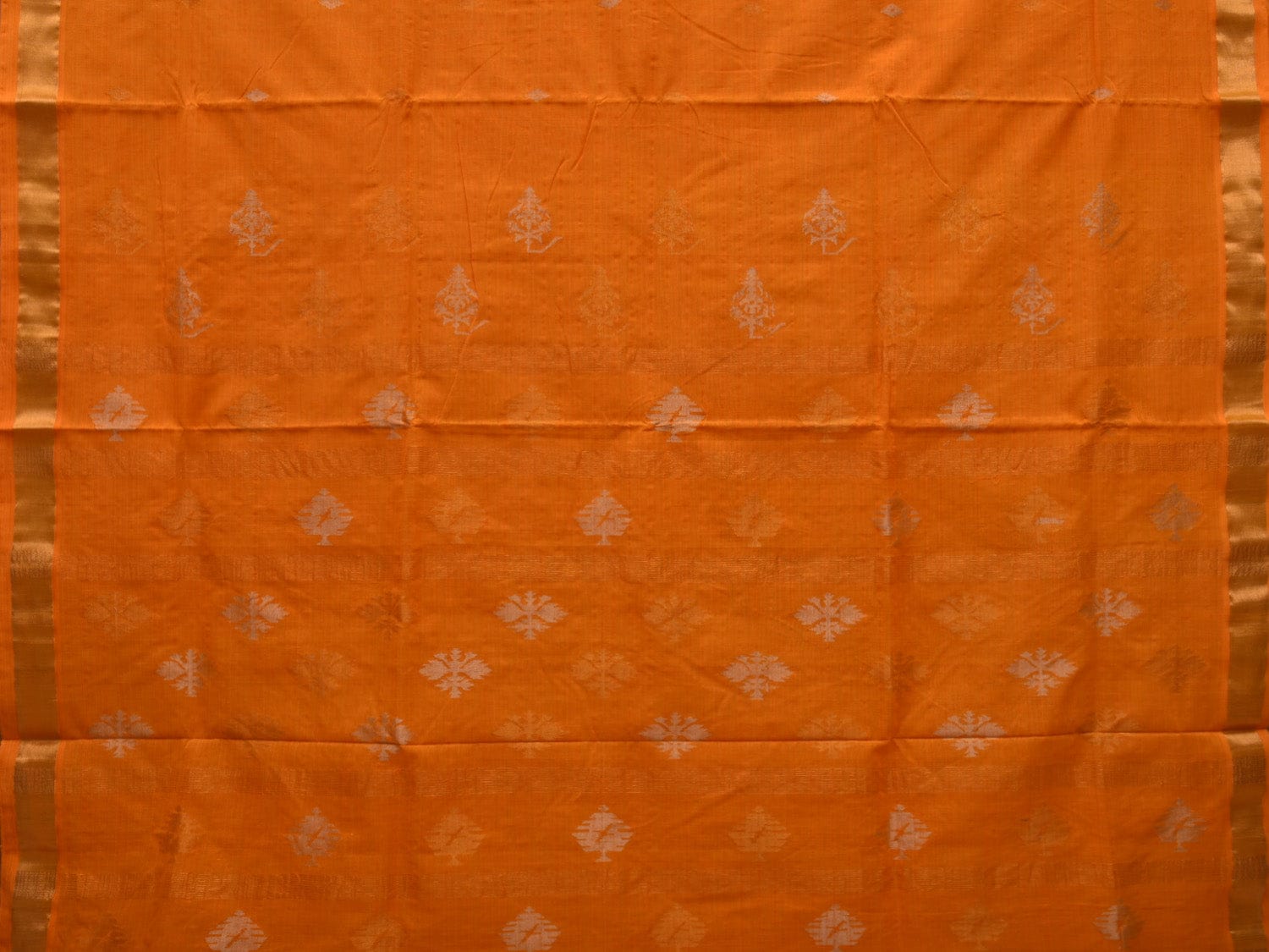 Orange Uppada Cotton Handloom Saree with Assorted Buta Pallu Design u1941