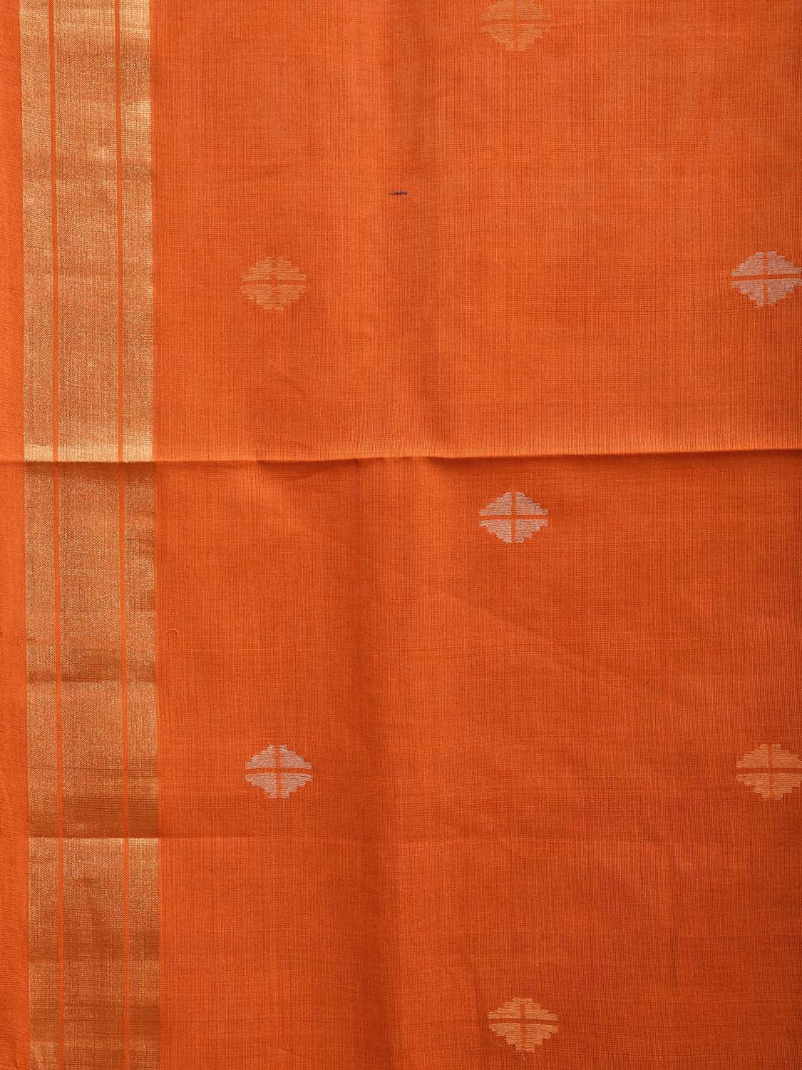 Orange Uppada Cotton Handloom Saree with Mango Pallu Design u2290