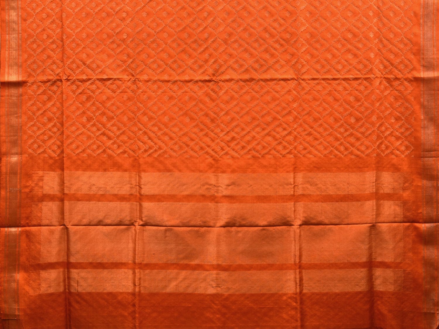 Orange Uppada Silk Handloom Saree with All Over Jamdani Design u1863