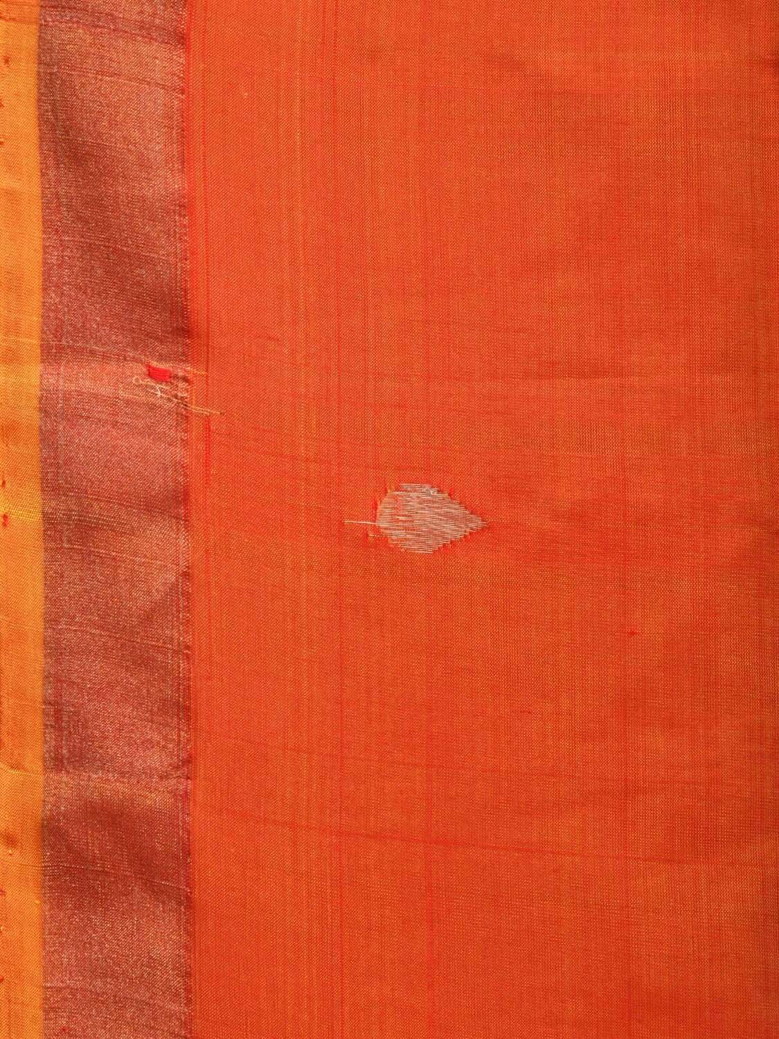 Orange Uppada Silk Handloom Saree with Jamdani Pallu Design u1740