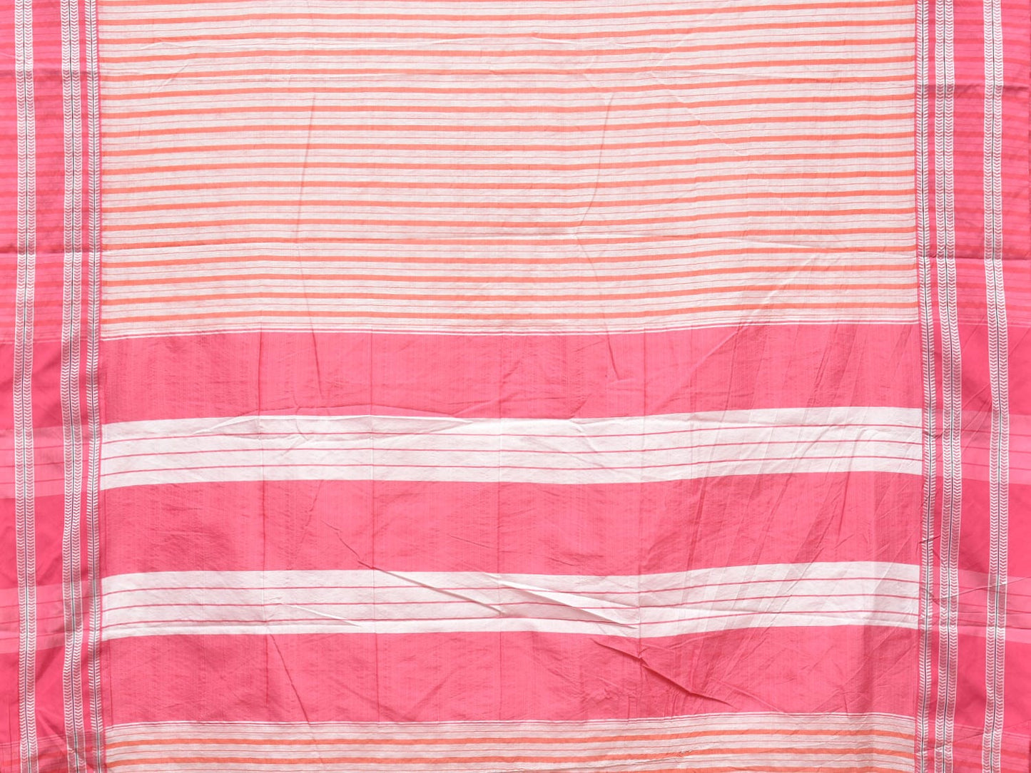 Peach and Baby Pink Bamboo Cotton Saree with Strips Design No Blouse bc0179