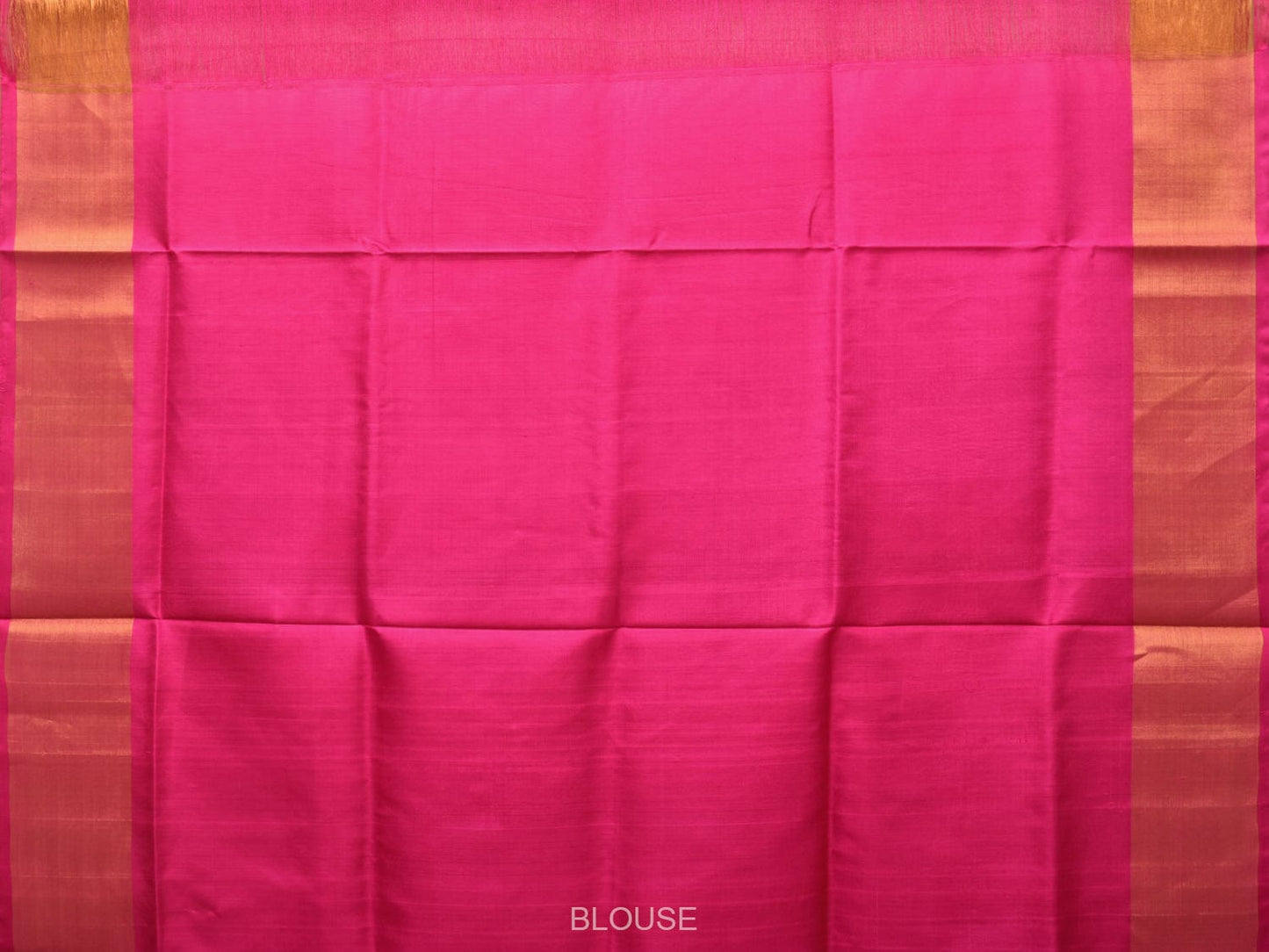Peach and Pink Uppada Silk Handloom Plain Saree with Contrast Pallu Design u2209