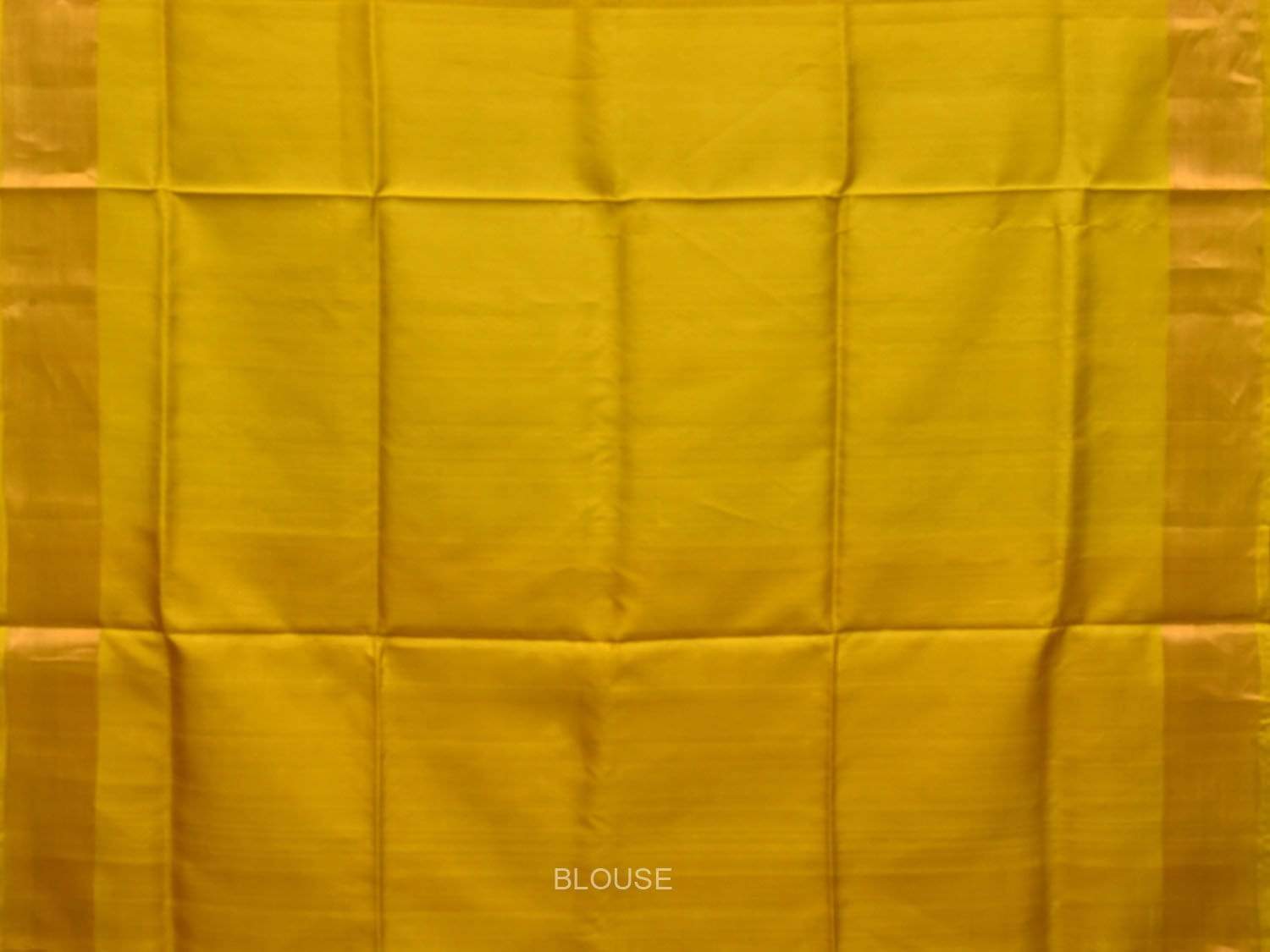 Peach and Yellow Uppada Silk Handloom Saree with Buta and Contrast Pallu Design u1747