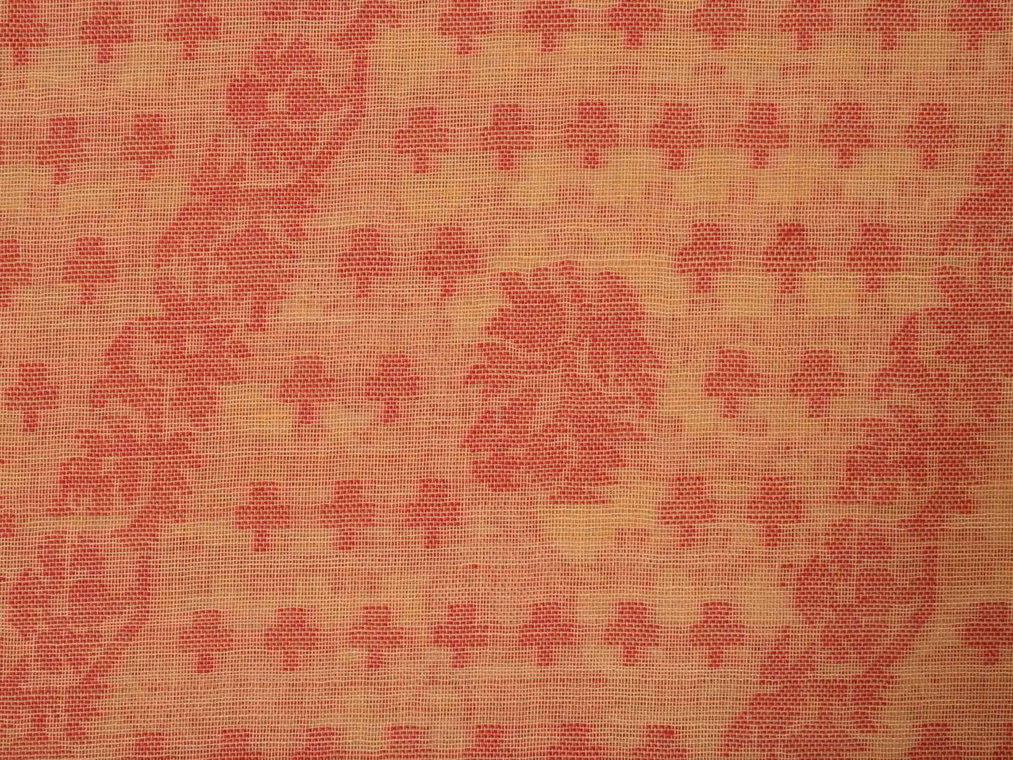 Peach Banaras Cotton Handloom Saree with Cut Work Design B0260