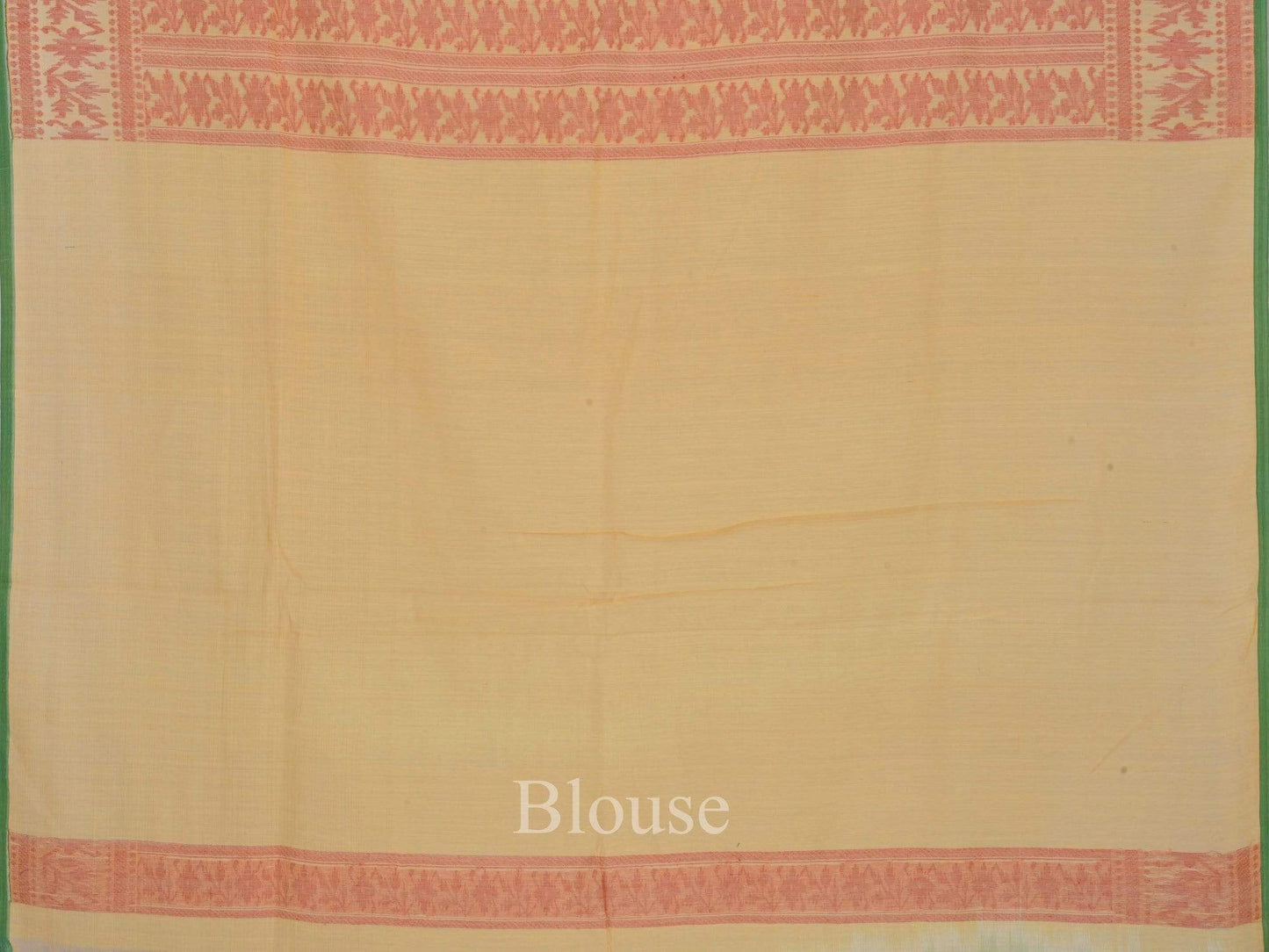 Peach Banaras Cotton Handloom Saree with Cut Work Design B0260