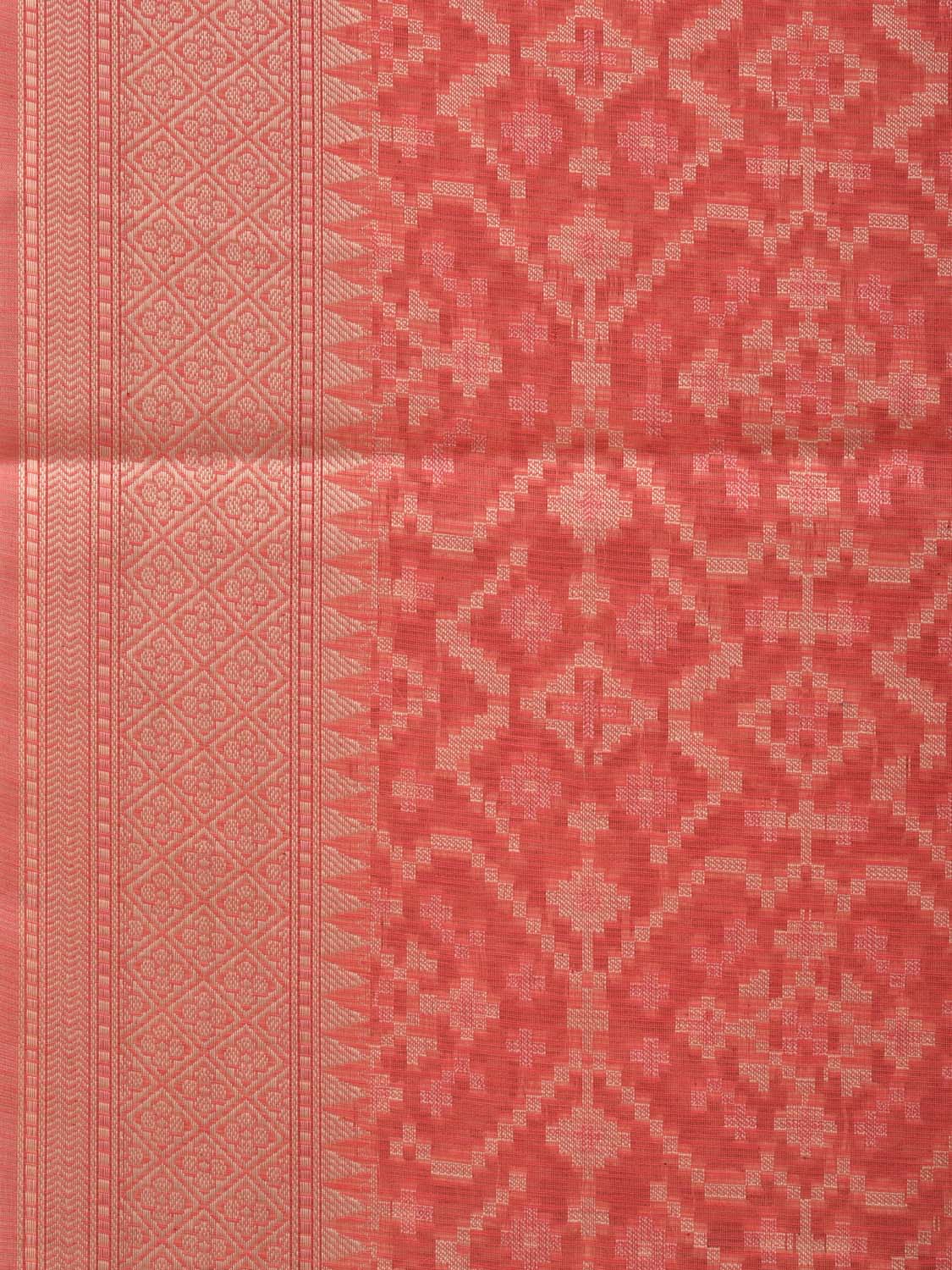 Peach Cut Work Sico Cotton Saree with All Over Banaras Design o0373