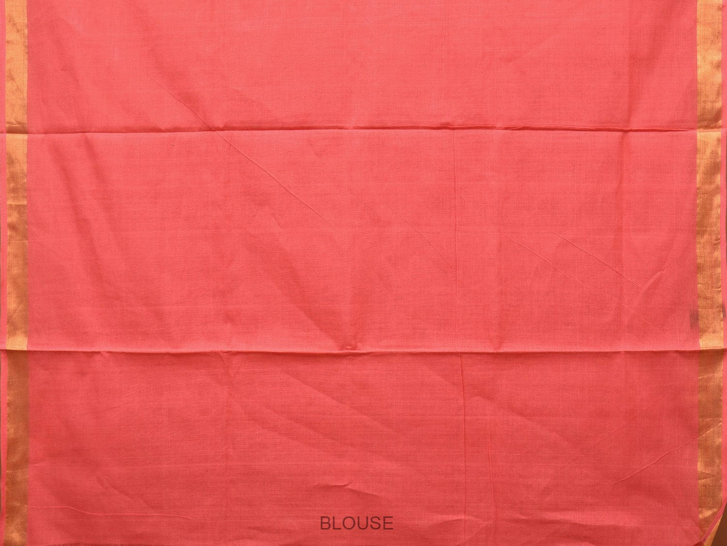 Peach Khadi Cotton Handloom Saree with Big Floral Pallu Design kh0635