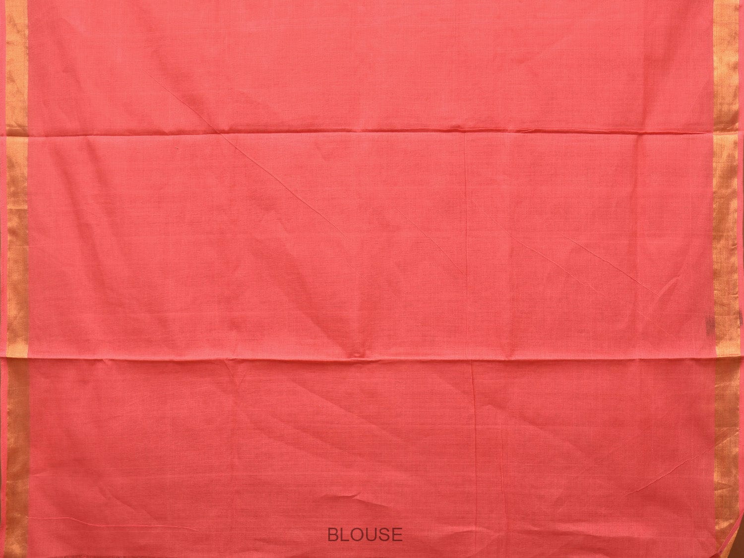 Peach Khadi Cotton Handloom Saree with Big Floral Pallu Design kh0635