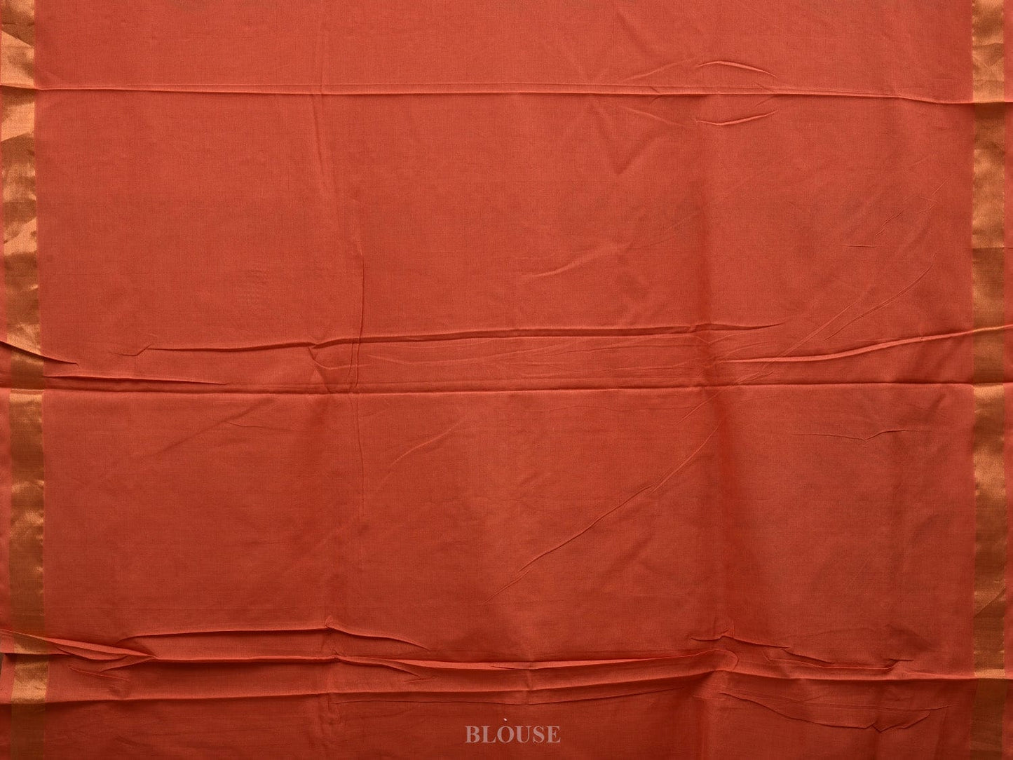 Peach Khadi Cotton Handloom Saree with One Side Border Design kh0550
