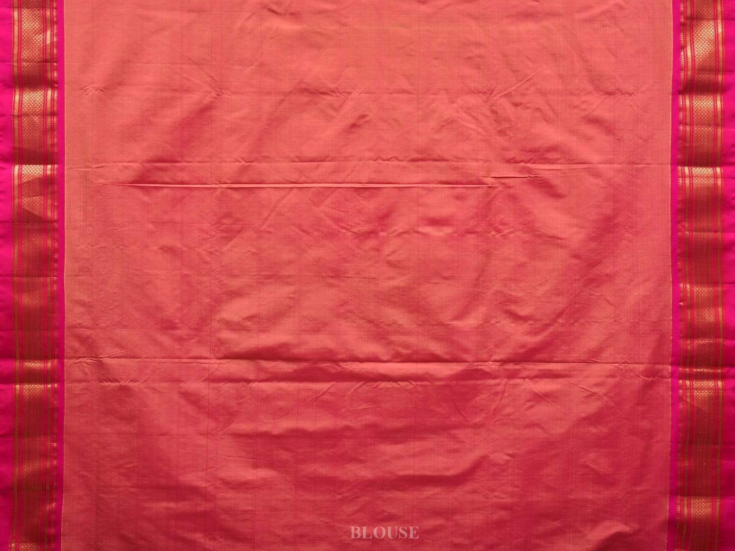 Peach Paithani Silk Handloom Saree with Special Pallu Design p0406