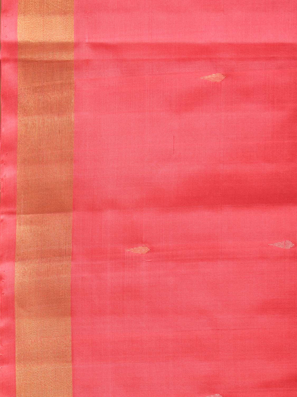 Peach Uppada Silk Handloom Saree with Karpur Pallu Design u2036