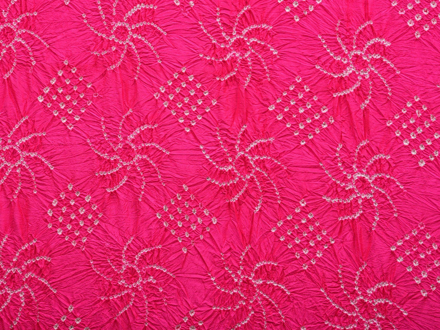Pink and Black Bandhani Kanchipuram Silk Handloom Saree with Border Design Design bn0351
