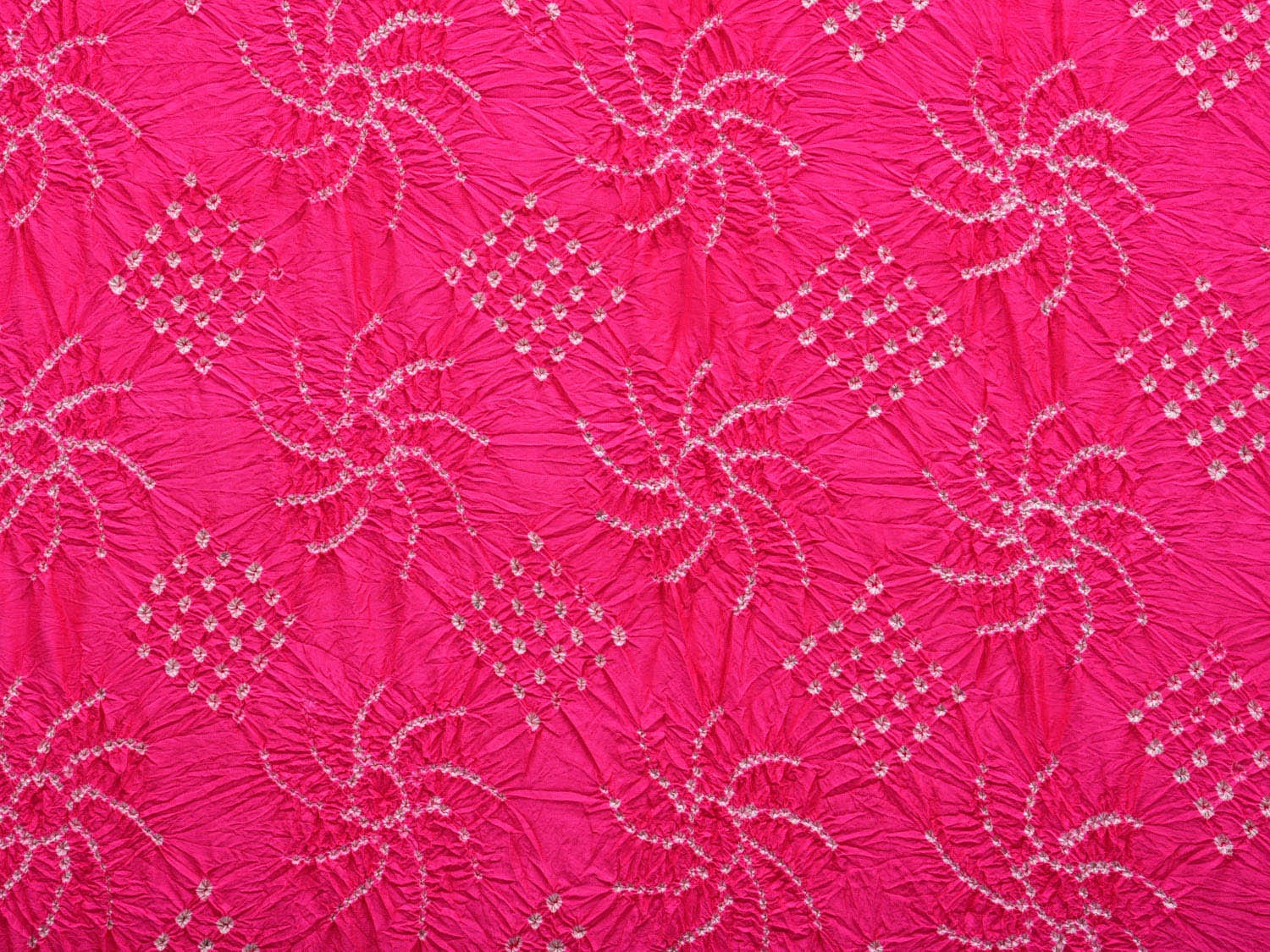 Pink and Black Bandhani Kanchipuram Silk Handloom Saree with Border Design Design bn0351