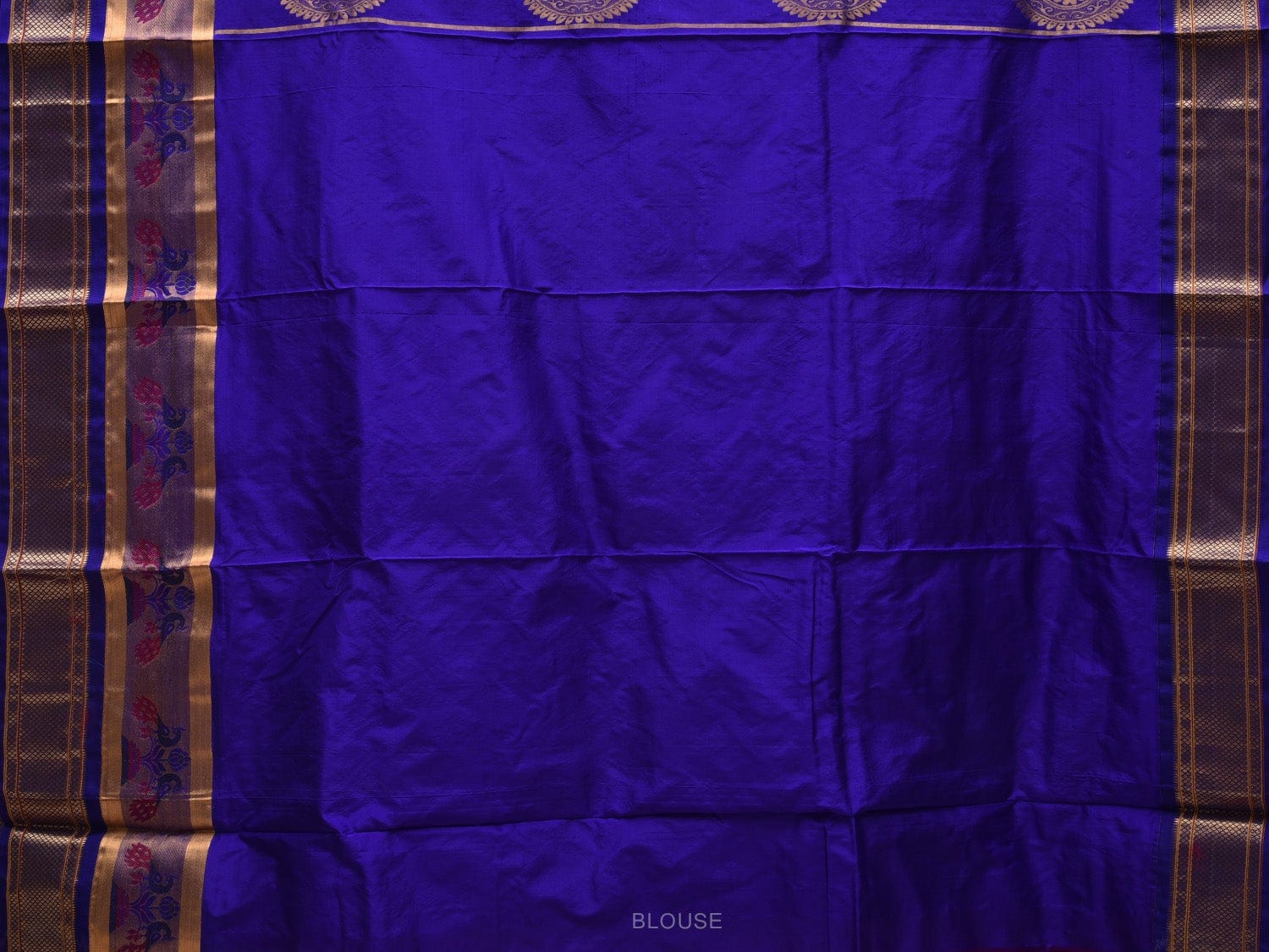 Pink and Blue Paithani Silk Handloom Saree with Pallu and Border Design p0410