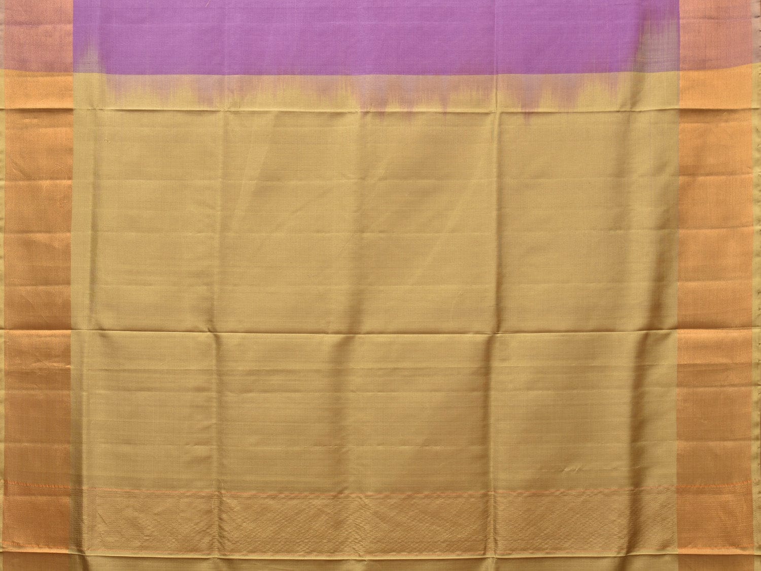 Pink and Cream Uppada Silk Handloom Plain Saree with Contrast Pallu Design u2147