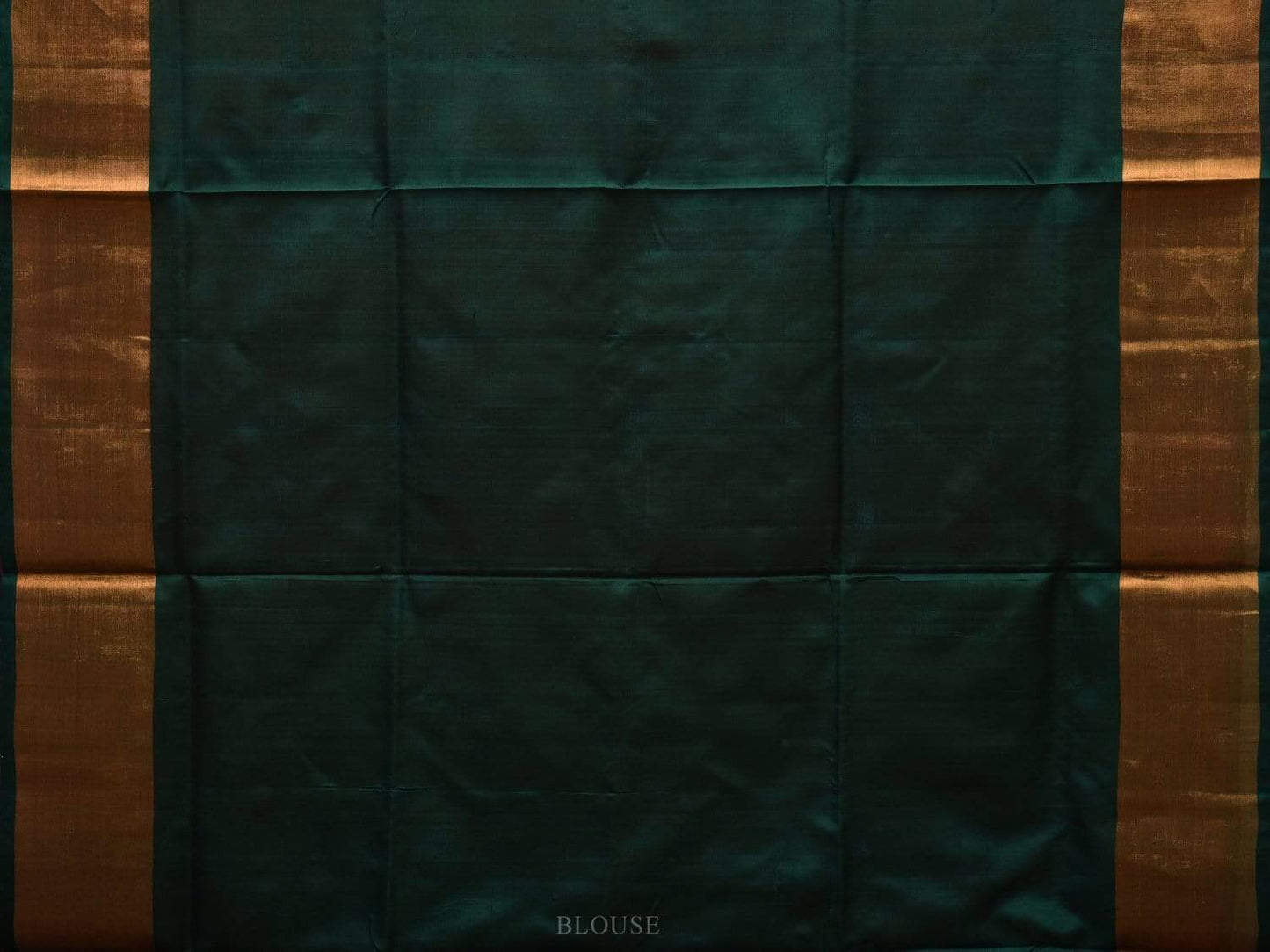 Pink and Dark Green Uppada Silk Handloom Plain Saree with Contrast Pallu u1793