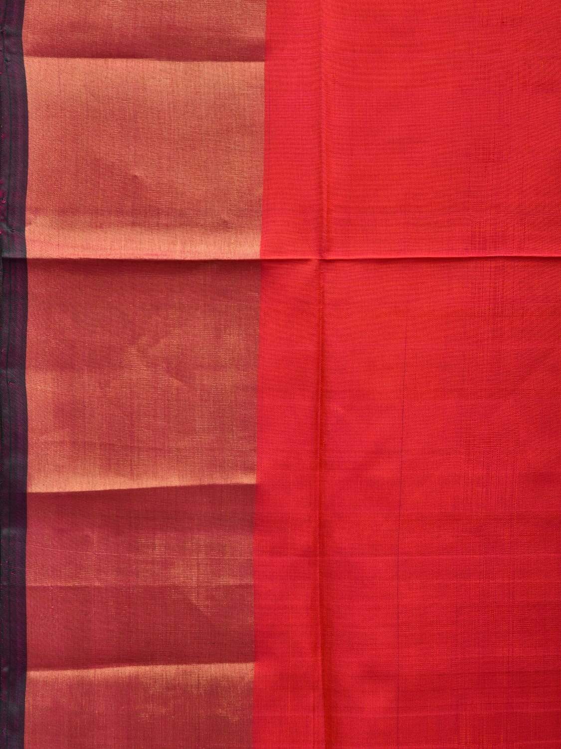 Pink and Dark Green Uppada Silk Handloom Plain Saree with Contrast Pallu u1793