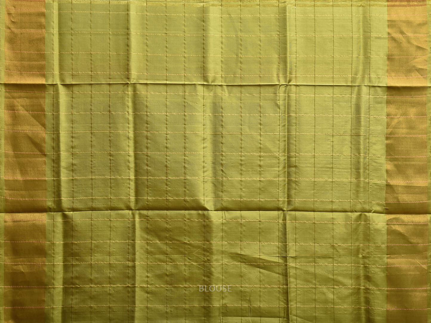 Pink and Green Uppada Silk Handloom Saree with Big Checks Design u2361