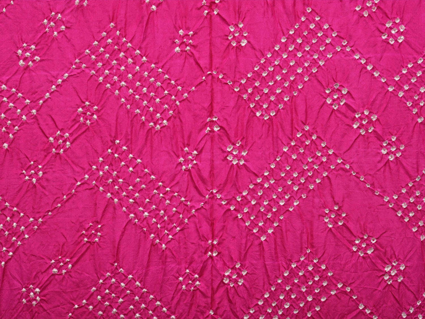 Pink and Magenta Bandhani Kanchipuram Silk Handloom Dupatta with Border Design ds3114