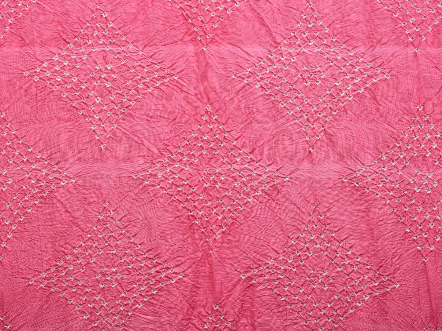 Pink and Red Bandhani Kanchipuram Silk Handloom Dupatta with Border Design ds2918