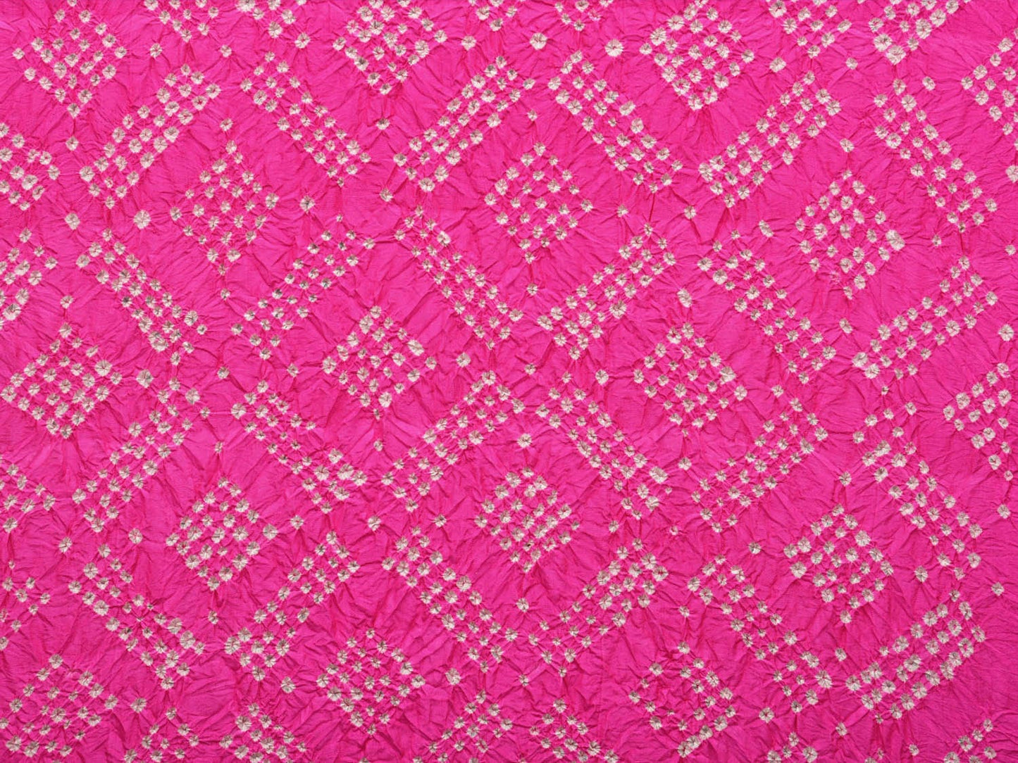 Pink and Red Bandhani Kanchipuram Silk Handloom Dupatta with Border Design ds3113