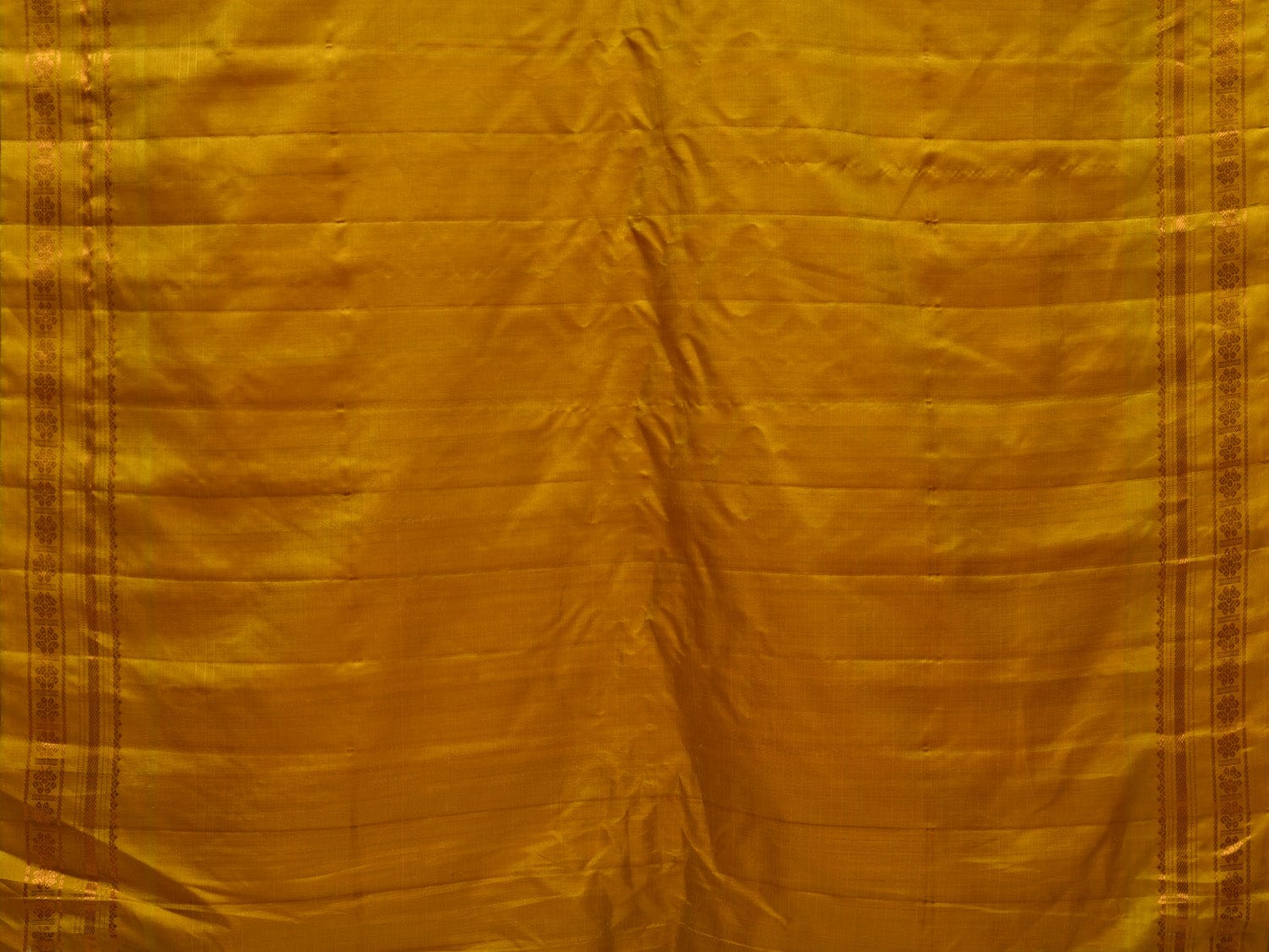 Pink and Yellow Gadwal Silk Handloom Saree with Checks and Border Design g0322
