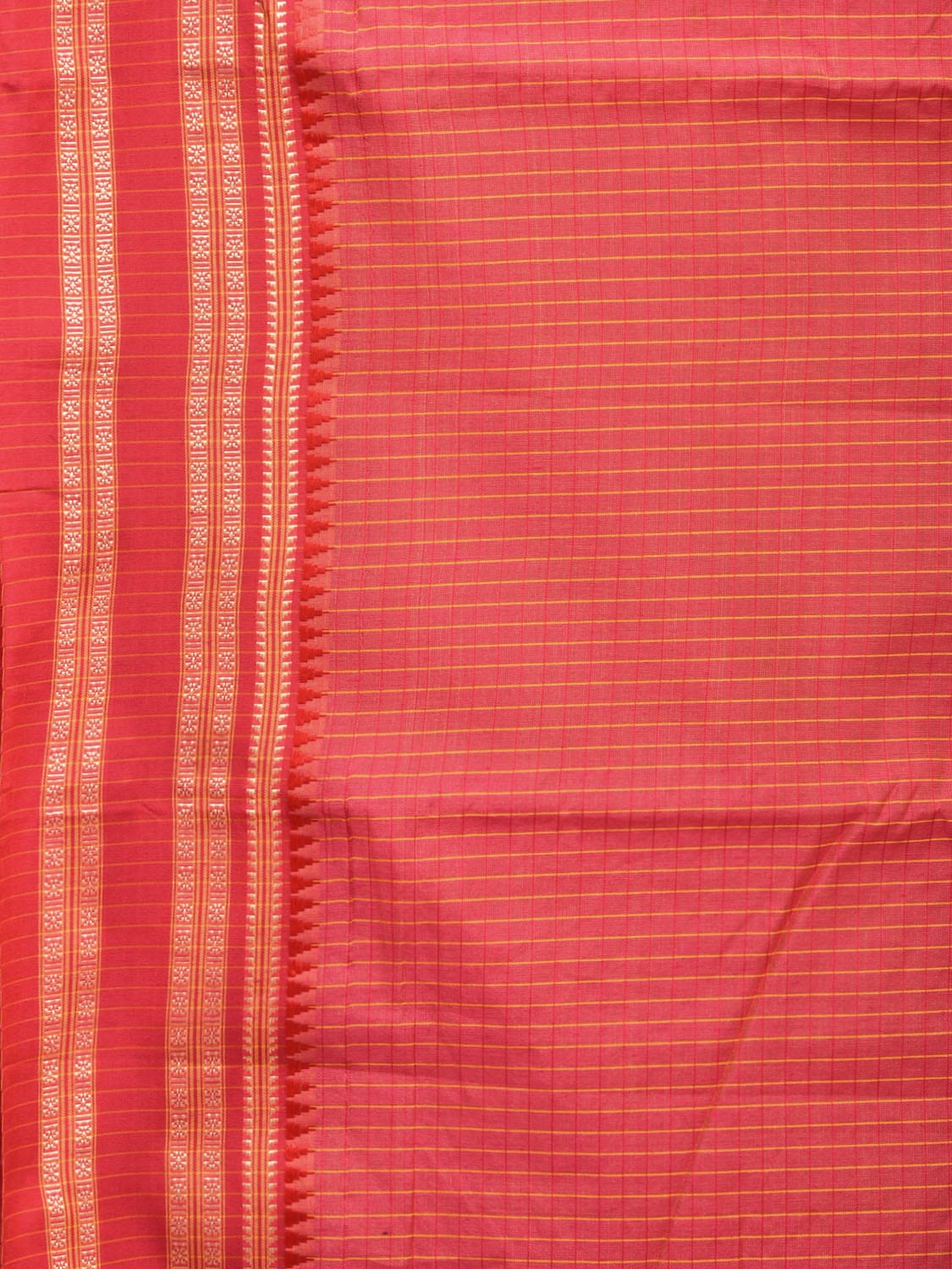 Pink Bamboo Cotton Saree with Checks Design No Blouse bc0160
