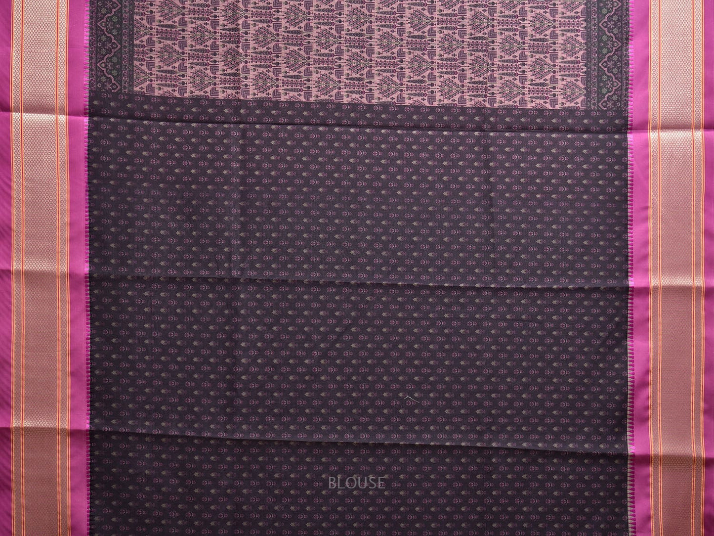 Pink Bamboo Cotton Saree with Digital Print Design bc0761