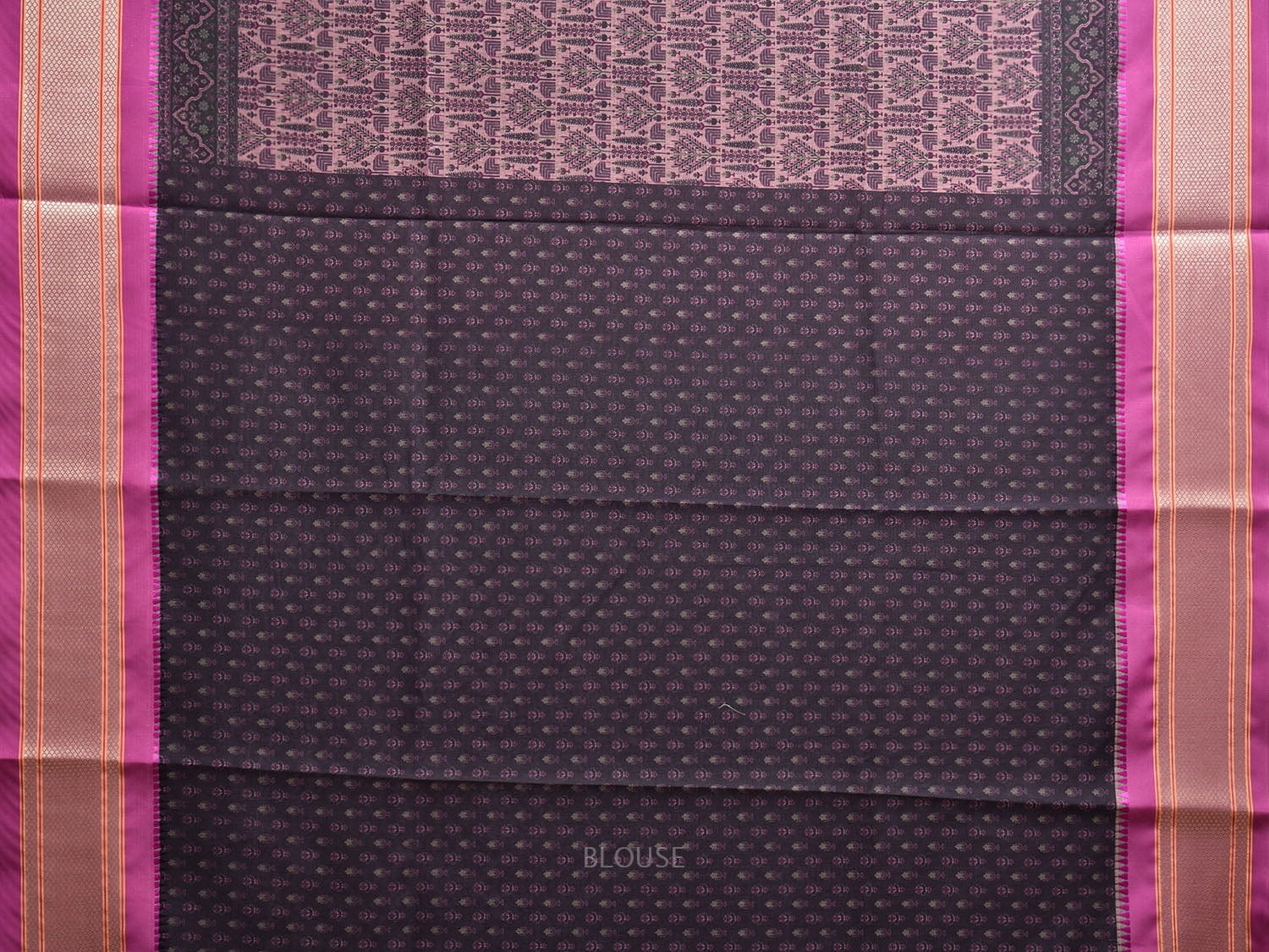 Pink Bamboo Cotton Saree with Digital Print Design bc0761