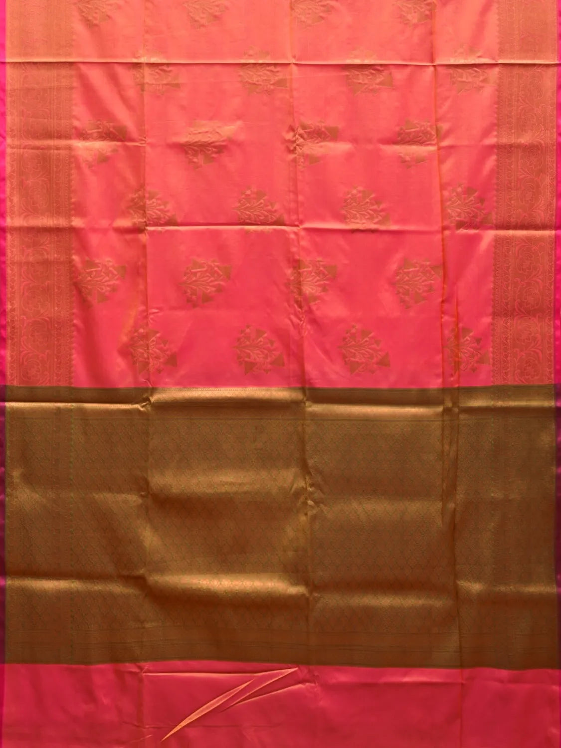 Pink Banaras Katan Silk Saree with Border and Body Butta Design b0052ds