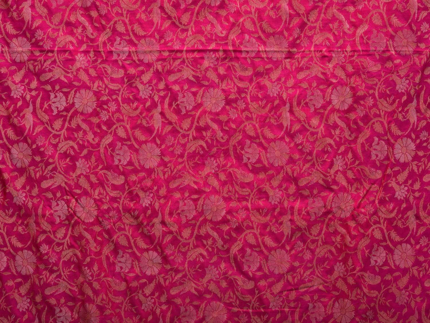 Pink Banaras Silk Handloom Saree with All Over Cut Work Design b0292