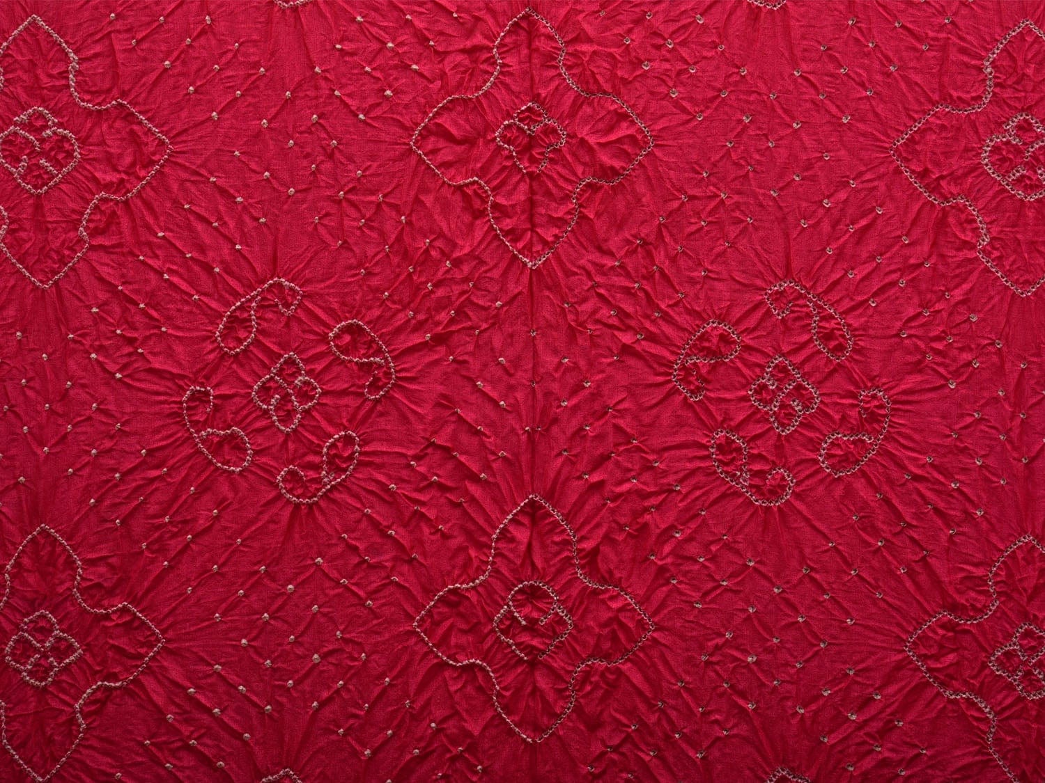 Pink Bandhani Kalamkari Hand Painted Tussar Handloom Saree with Pallu and Border Design bn0324