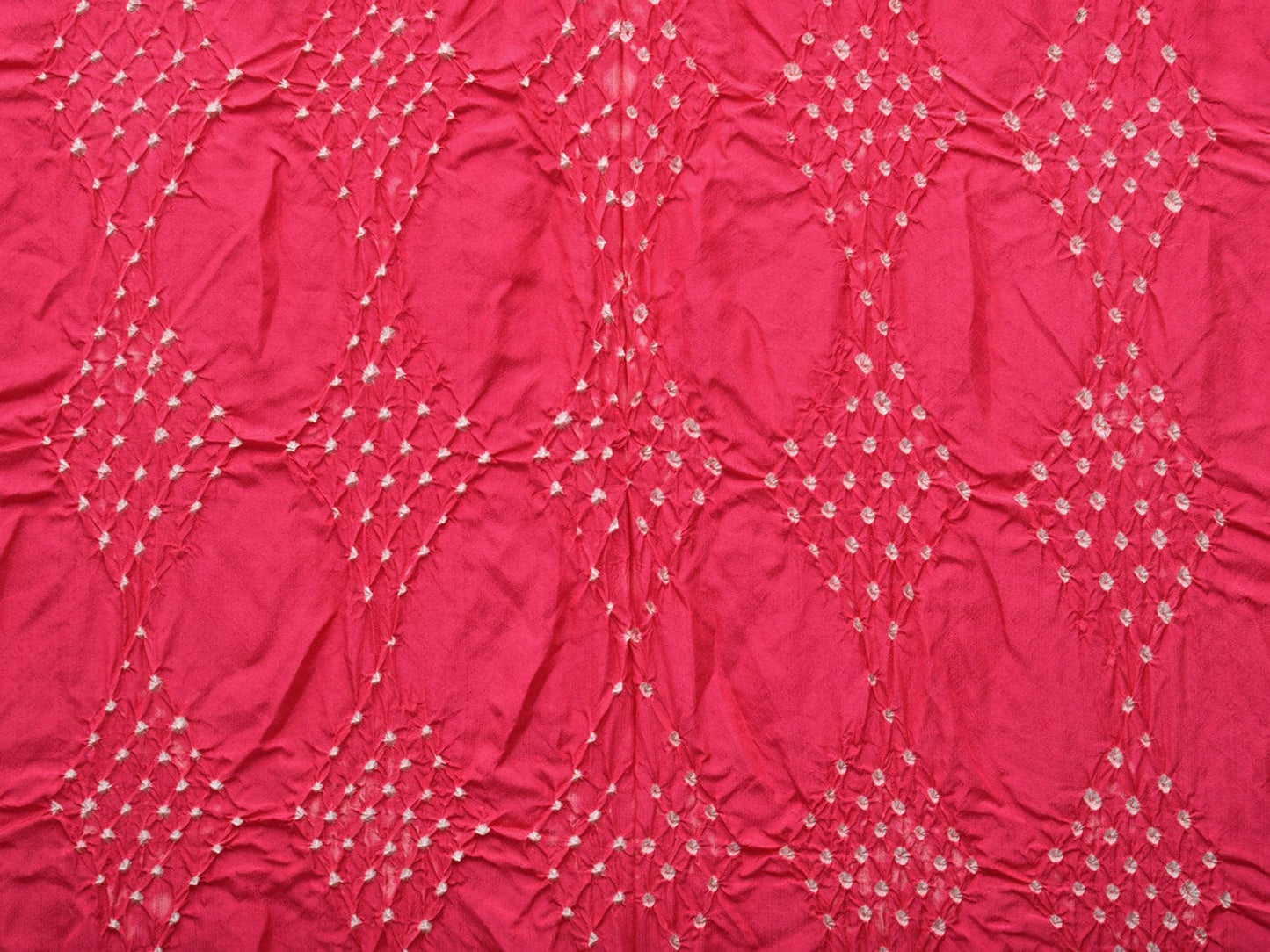 Pink Bandhani Kanchipuram Silk Handloom Saree with Big Border and Pallu Design bn0431