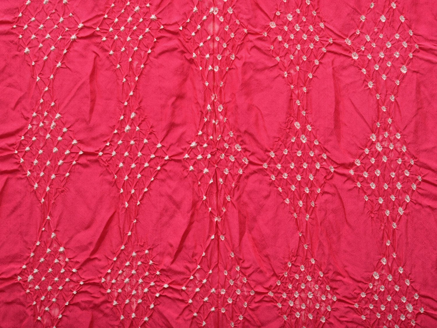 Pink Bandhani Kanchipuram Silk Handloom Saree with Big Border and Pallu Design bn0431