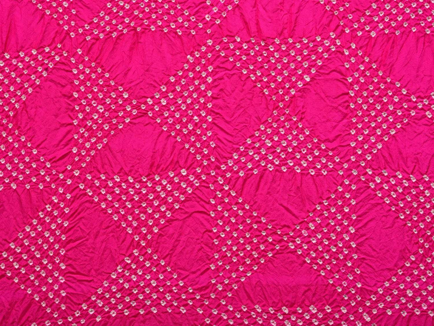 Pink Bandhani Kanchipuram Silk Handloom Saree with Border and Pallu Design bn0231