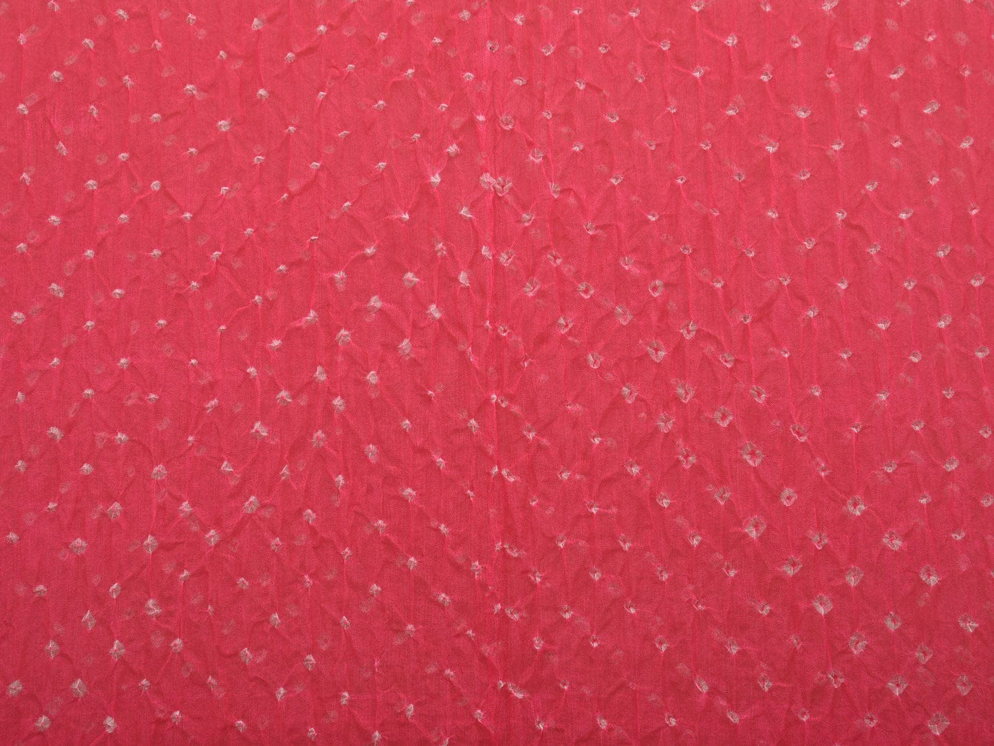 Pink Bandhani Organza Handloom Stole with Emdroidary Design ds2915