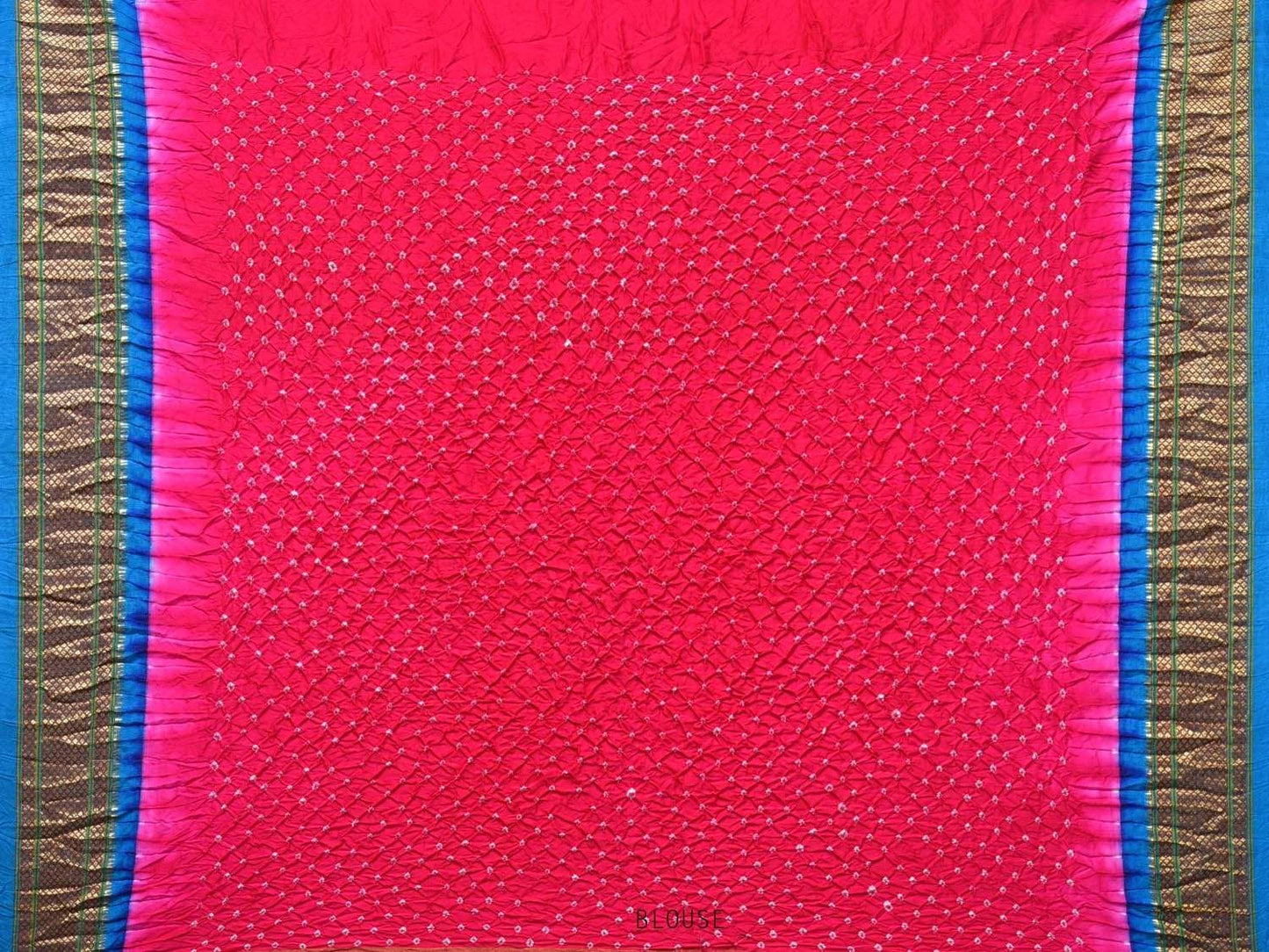 Pink Bandhani Paithani Silk Handloom Saree with Pallu Design bn0185