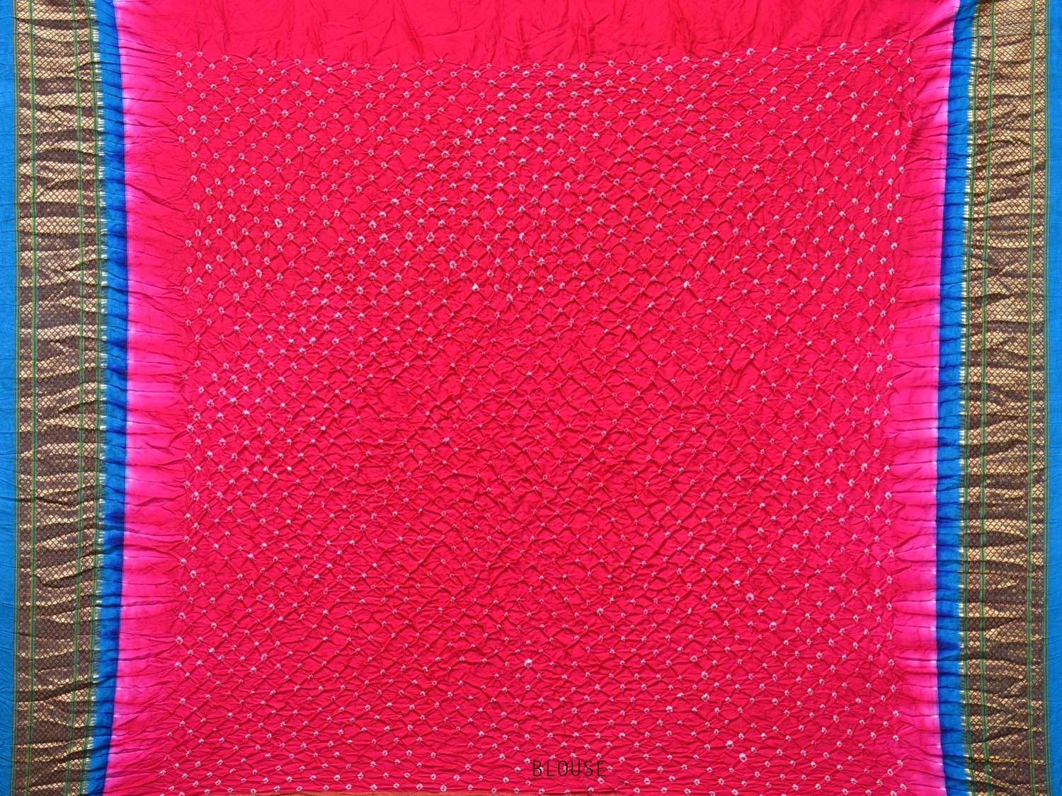 Pink Bandhani Paithani Silk Handloom Saree with Pallu Design bn0185