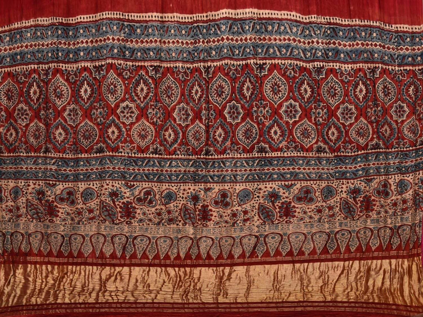 Pink Bandhani Silk Handloom Saree with Kalamkari Print Design bn0161